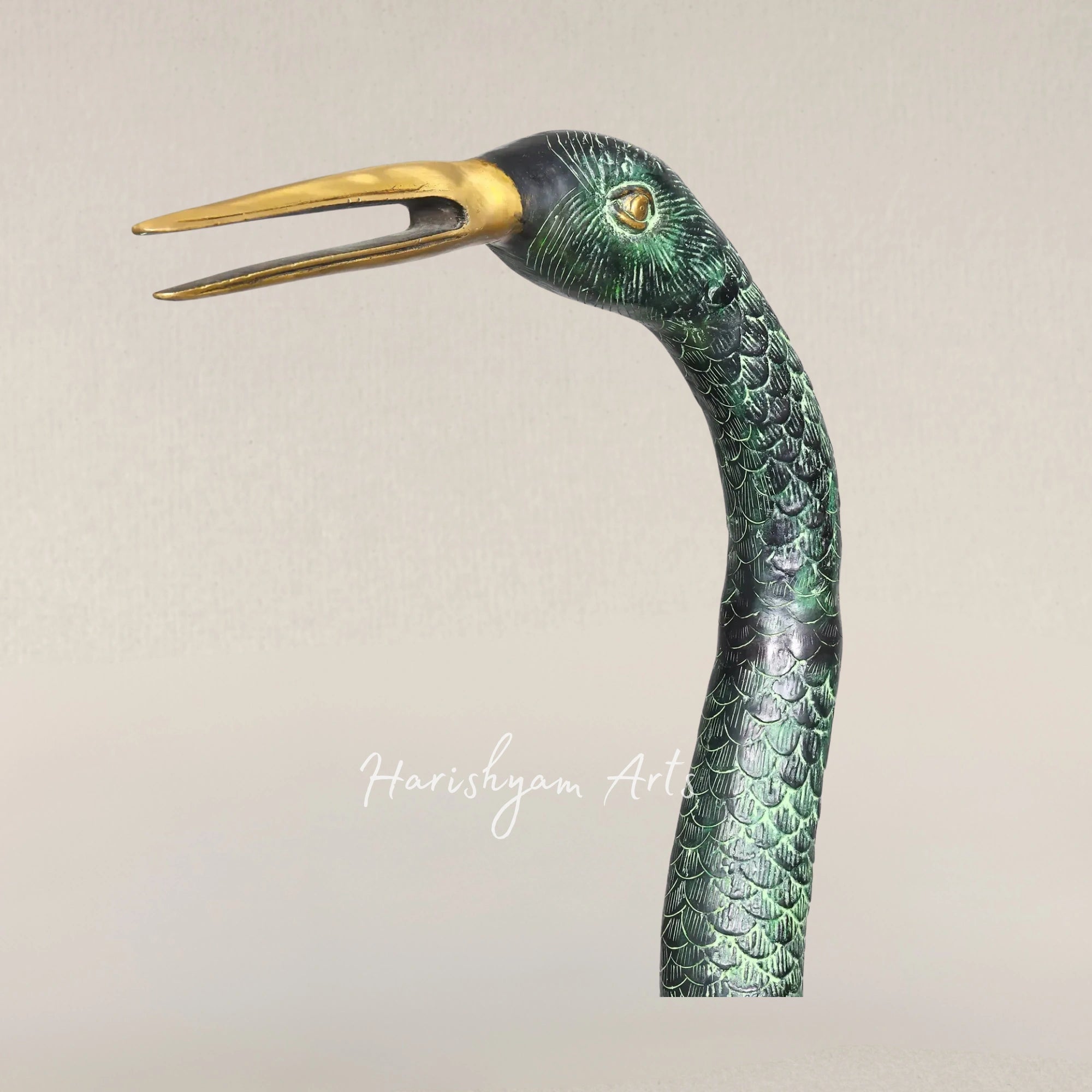 67" Grand Elegant Crane Pair Premium Brass Home Decor Sculptures