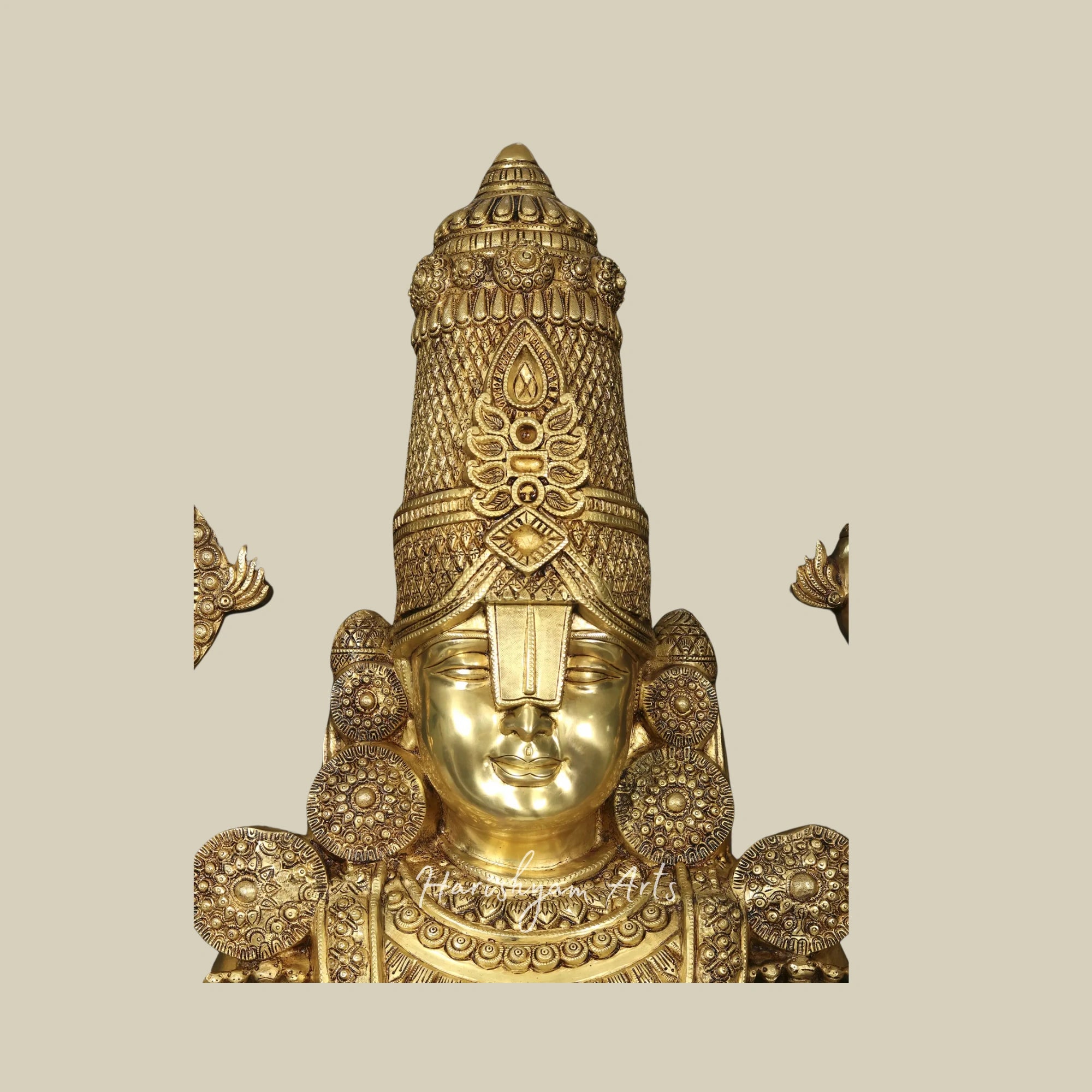 69" Premium Brass Tirupati Venkateshvara Idol for Mandirs and Spiritual Spaces