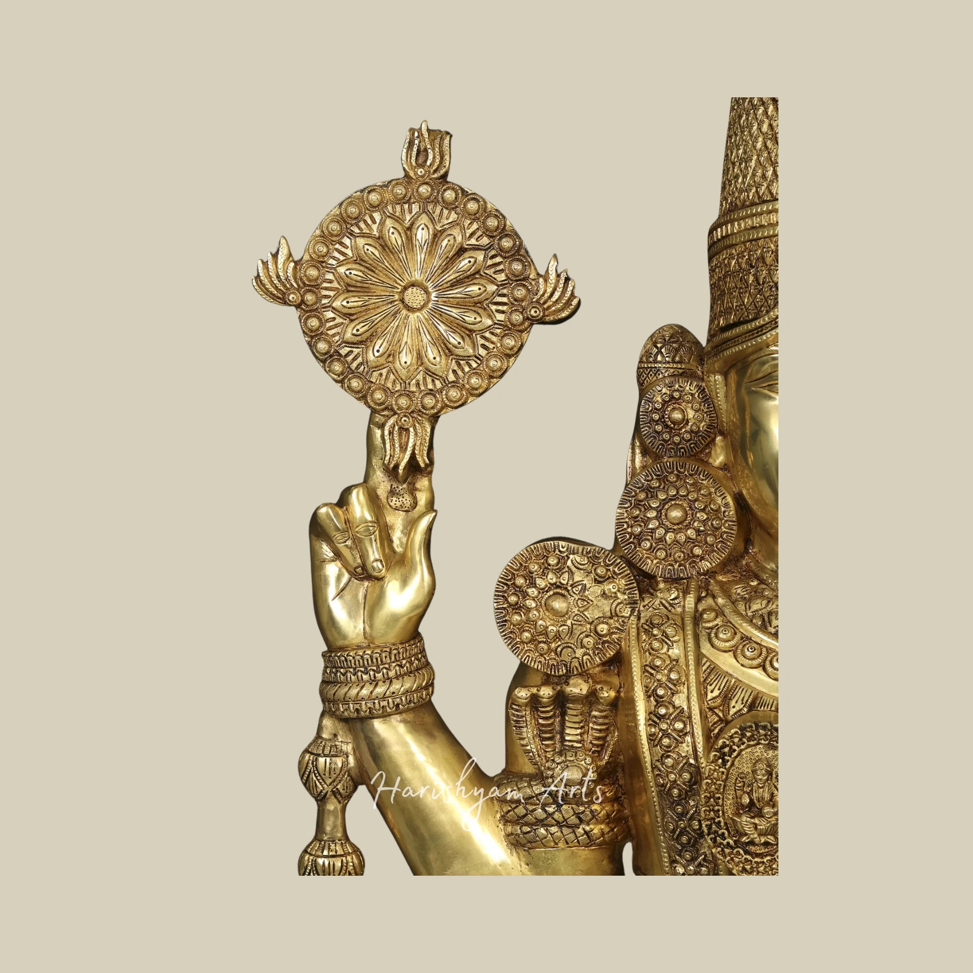 69" Premium Brass Tirupati Venkateshvara Idol for Mandirs and Spiritual Spaces