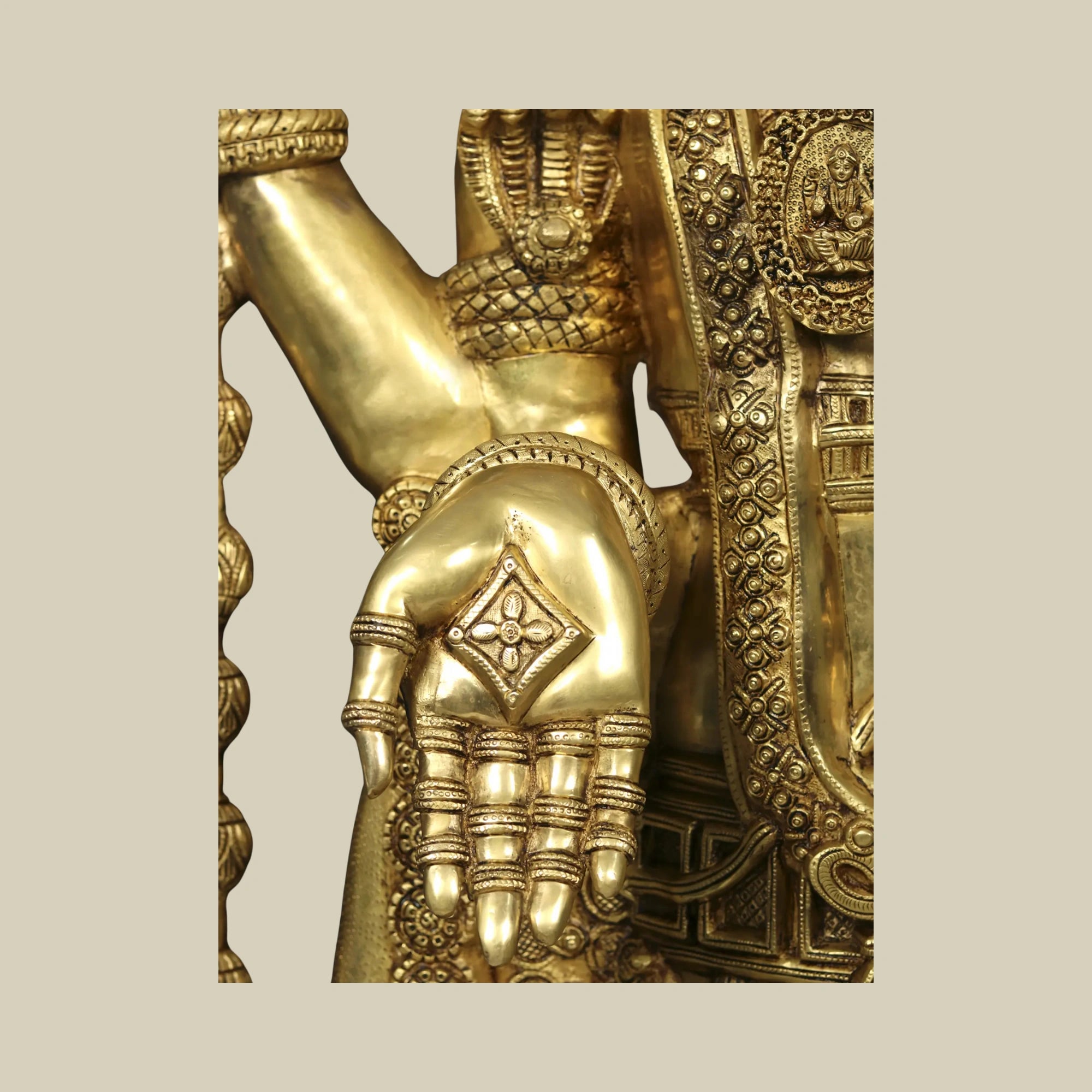 69" Premium Brass Tirupati Venkateshvara Idol for Mandirs and Spiritual Spaces