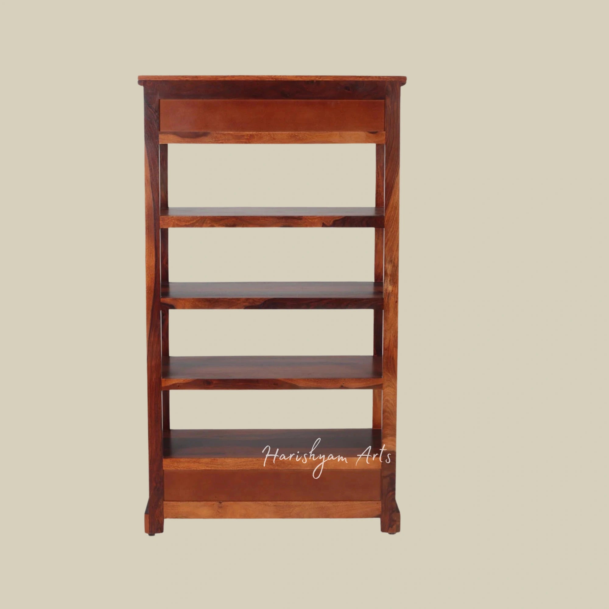 69" Solid Wood Bookcase with Single Door