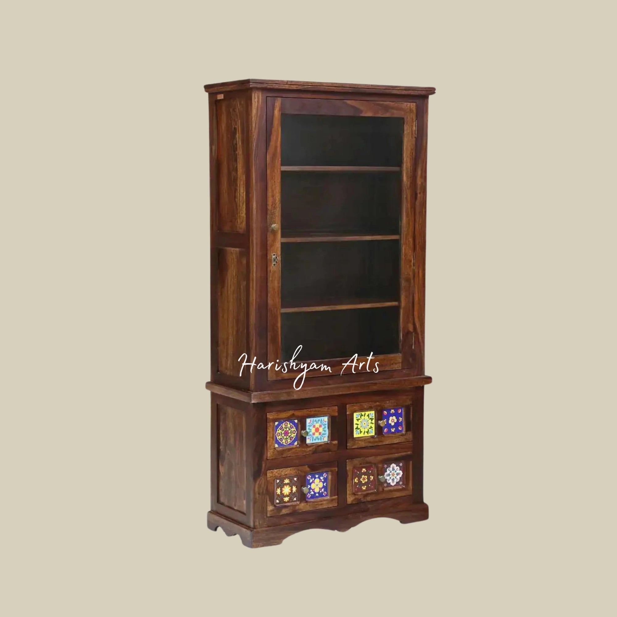 69" Traditional Bookshelf with Drawers4