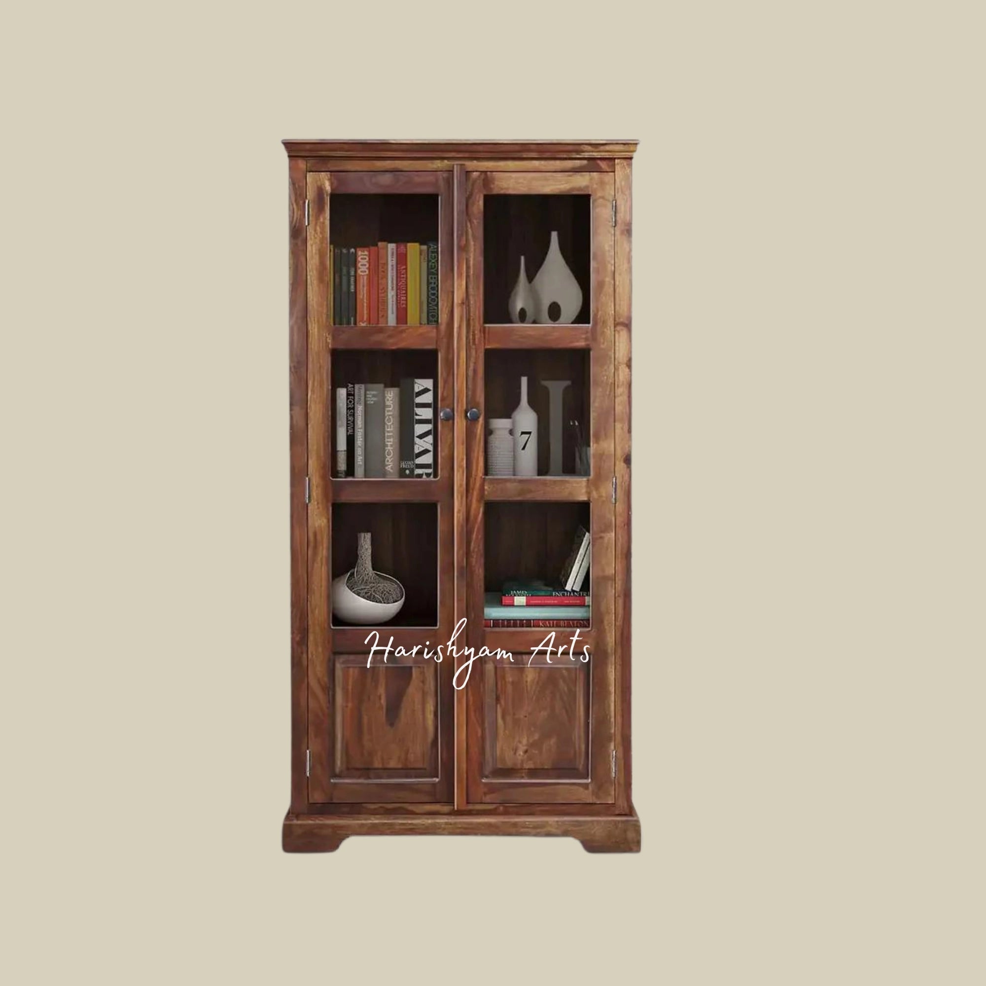 69" Traditional Hardwood Bookshelf for Office6