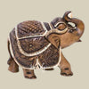 6" Antique Wooden Feng Shui Elephant with Up-Trunk for Good Luck