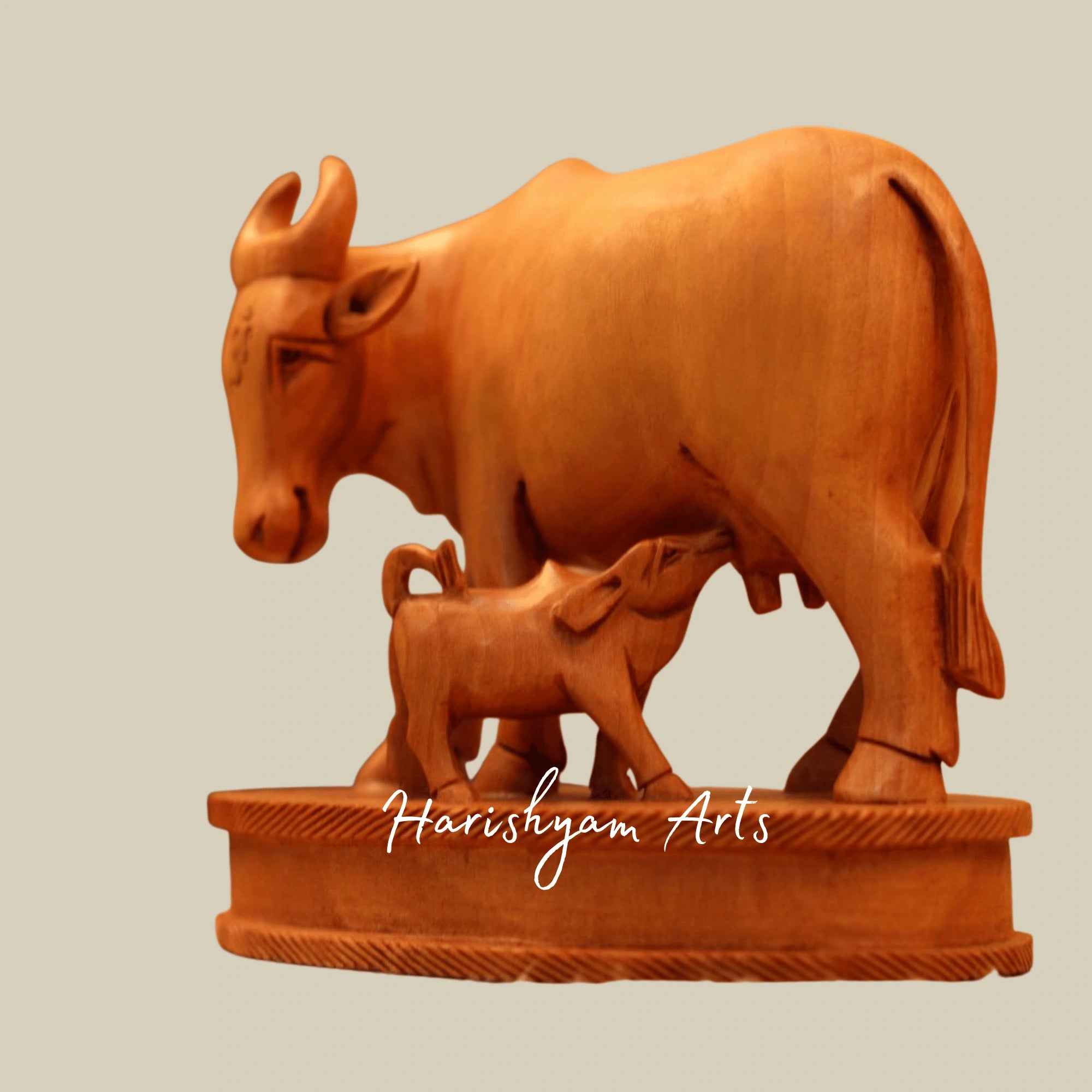6 Handcrafted Wooden Cow And Calf Idol Ethnic Wooden Handicraft Scu 6-handcrafted-wooden-cow-and-calf-idol-ethnic-wooden-handicraft-scu