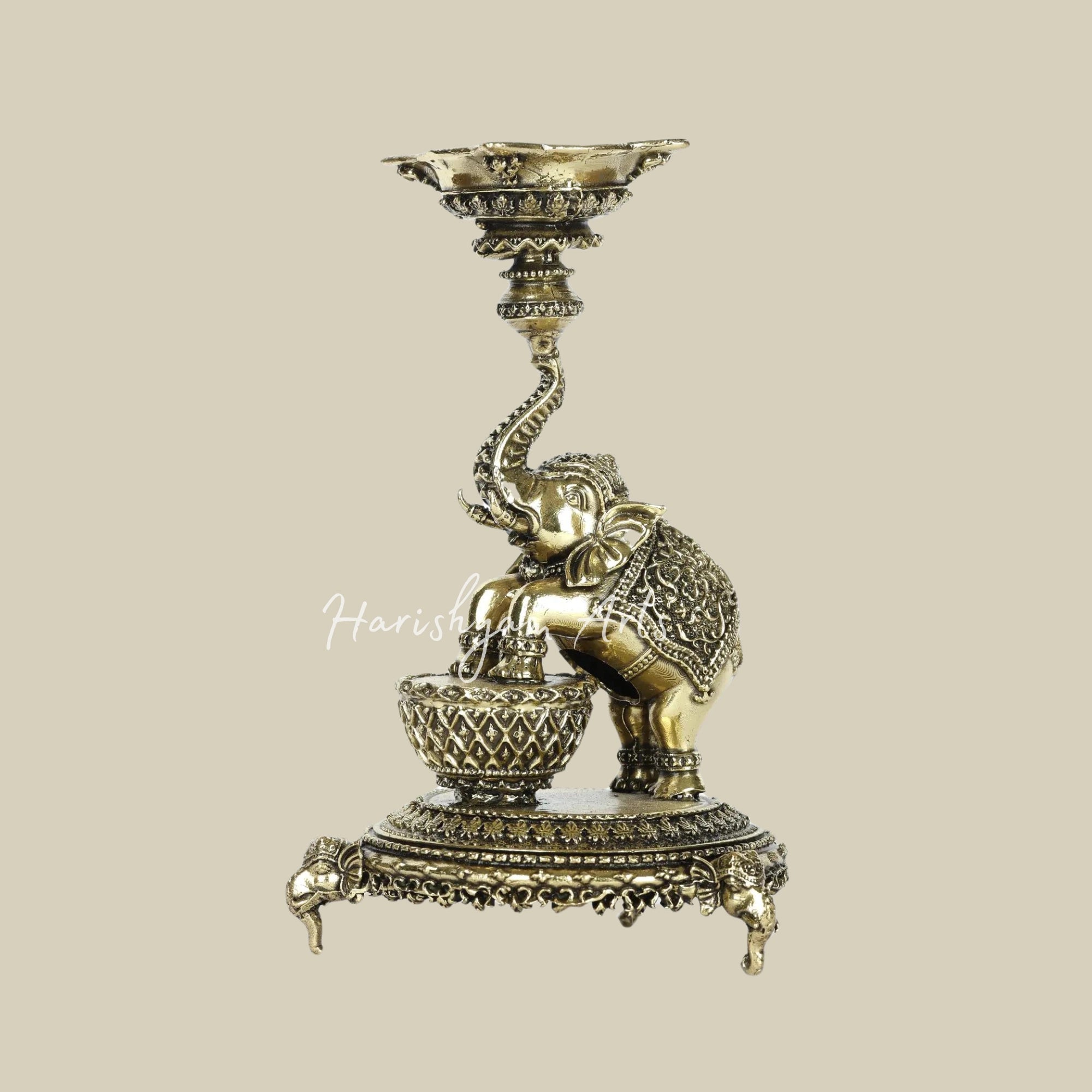 6" Superfine Designer Brass Elephant Lamp2