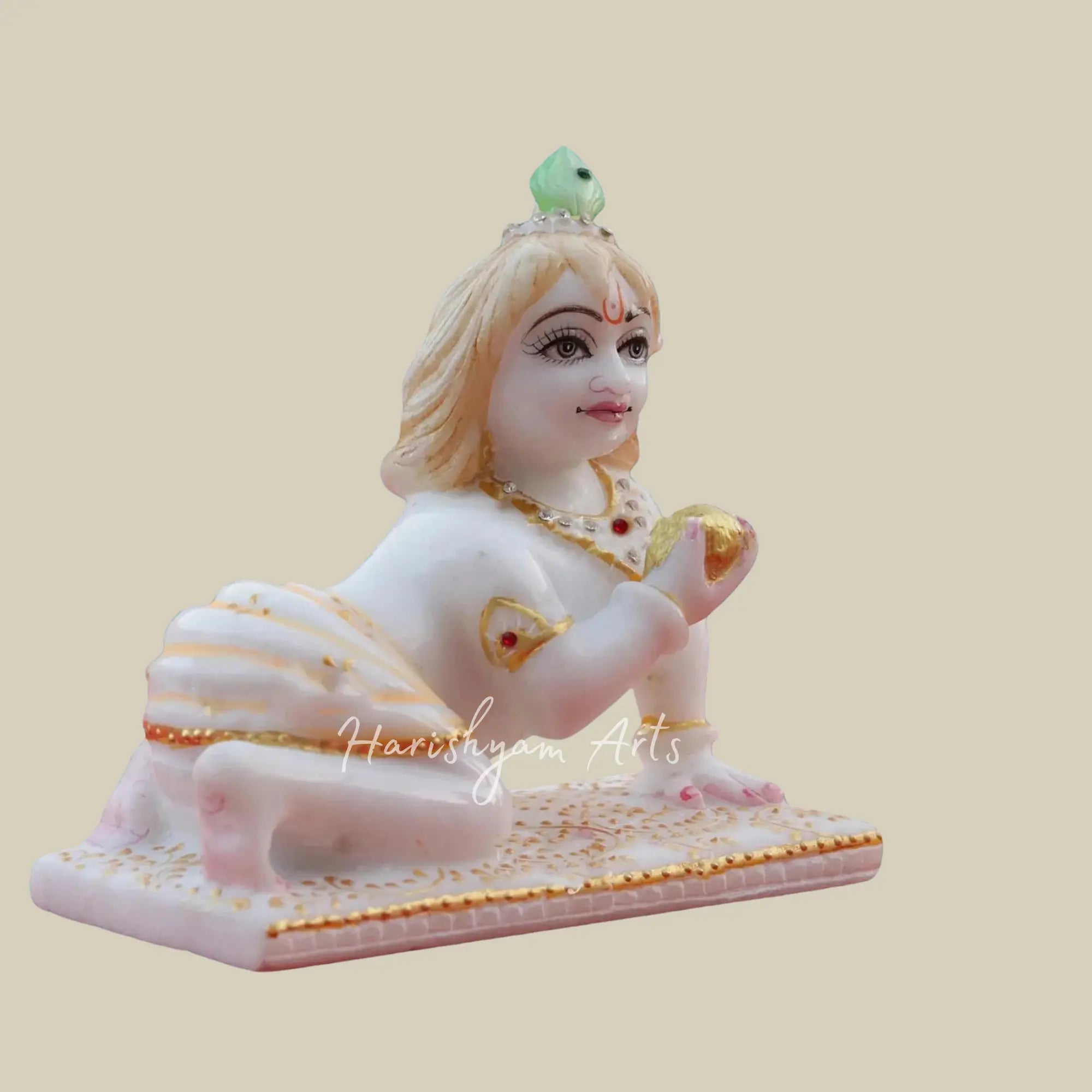 6 inches makrana marble laddu gopal murti 1