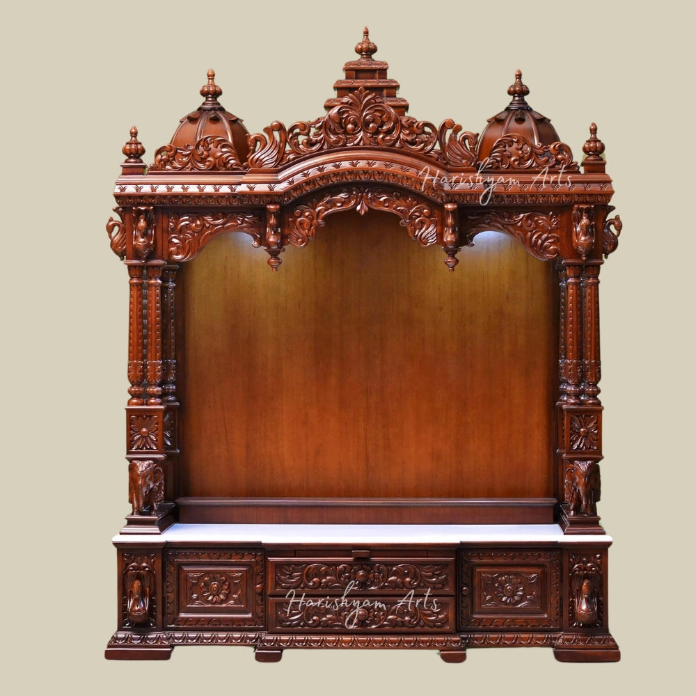 70" Teak Wood Pooja Temple