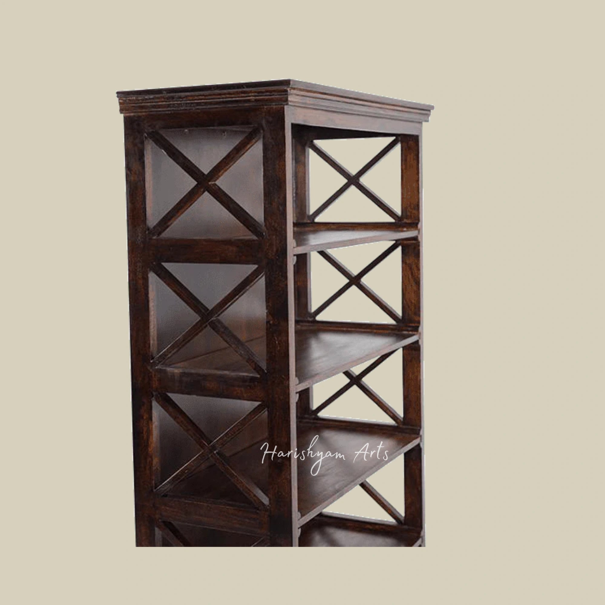 71" Classic Wooden Bookshelf for Home and Office