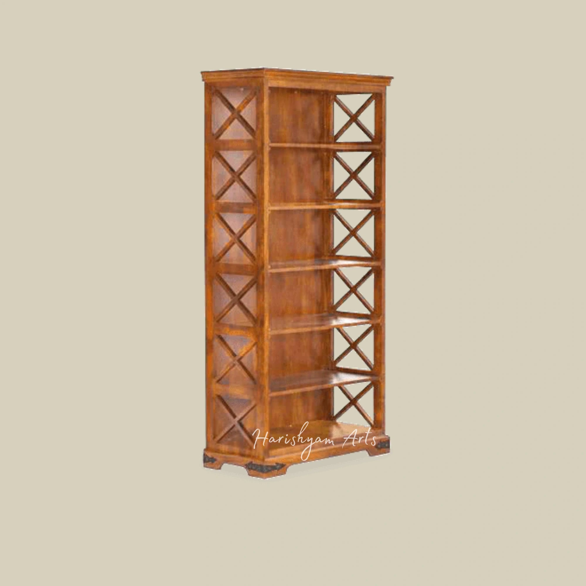 71" Classic Wooden Bookshelf for Home and Office