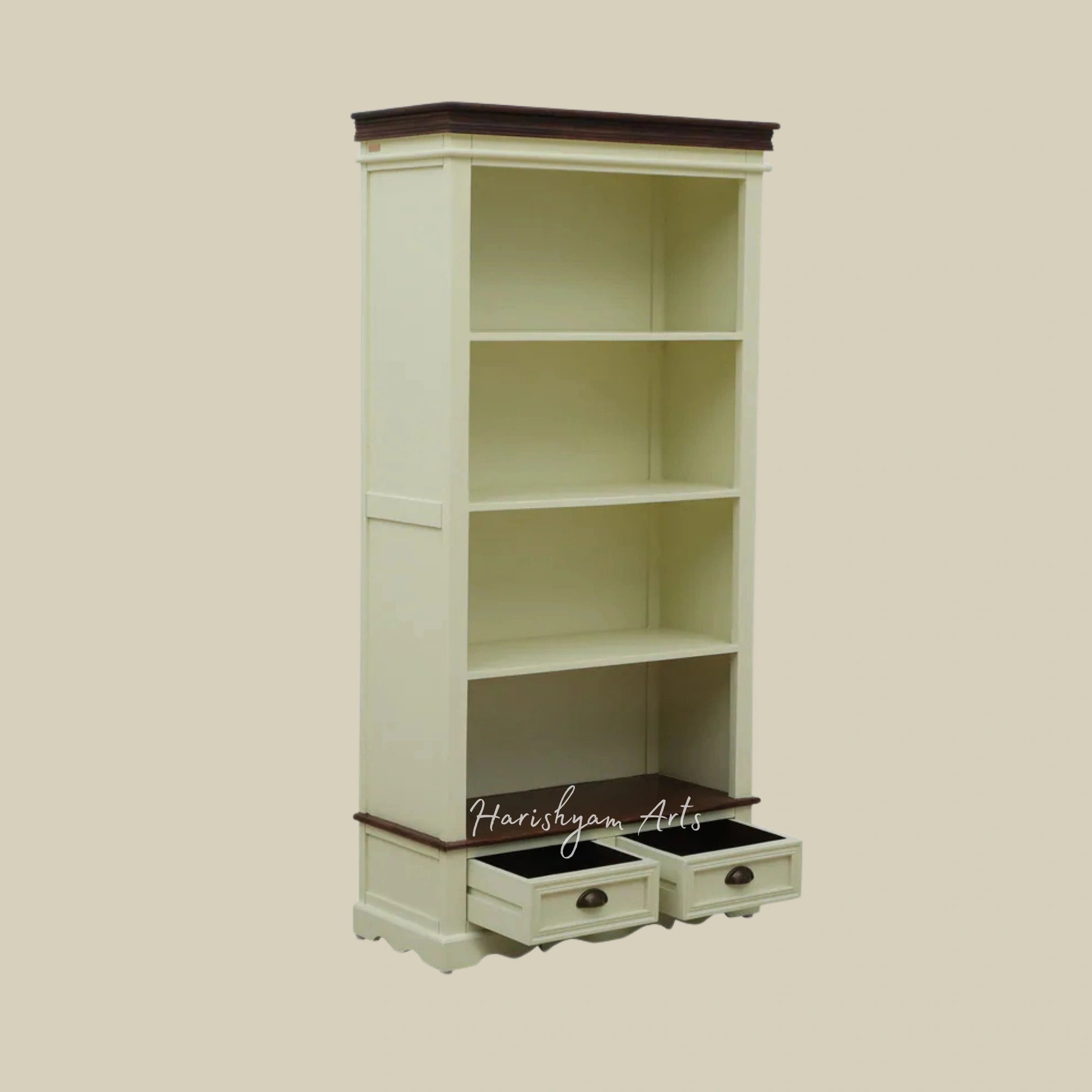 71" Solid Wood Bookshelf in Elegant Tulip Finish