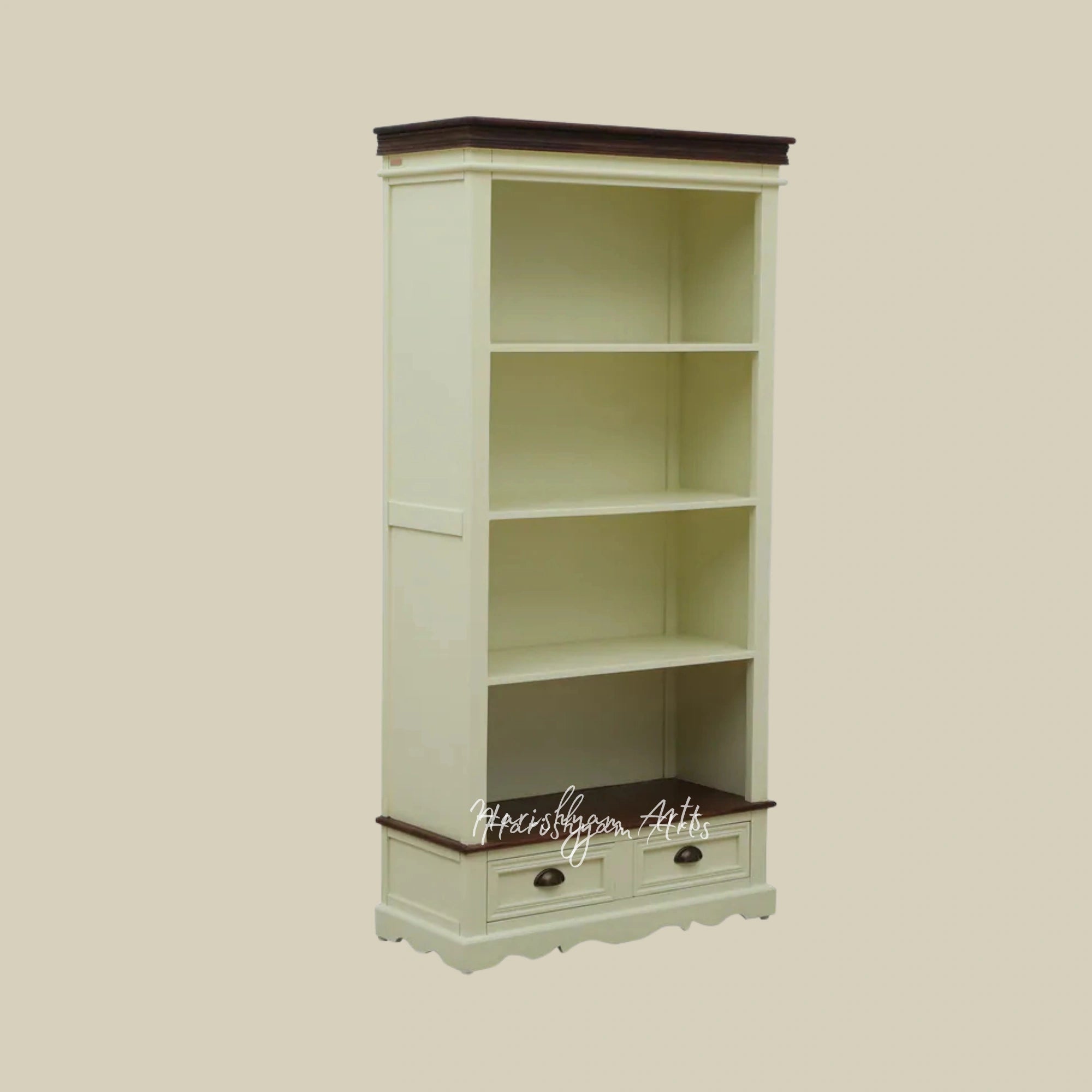 71" Solid Wood Bookshelf in Elegant Tulip Finish