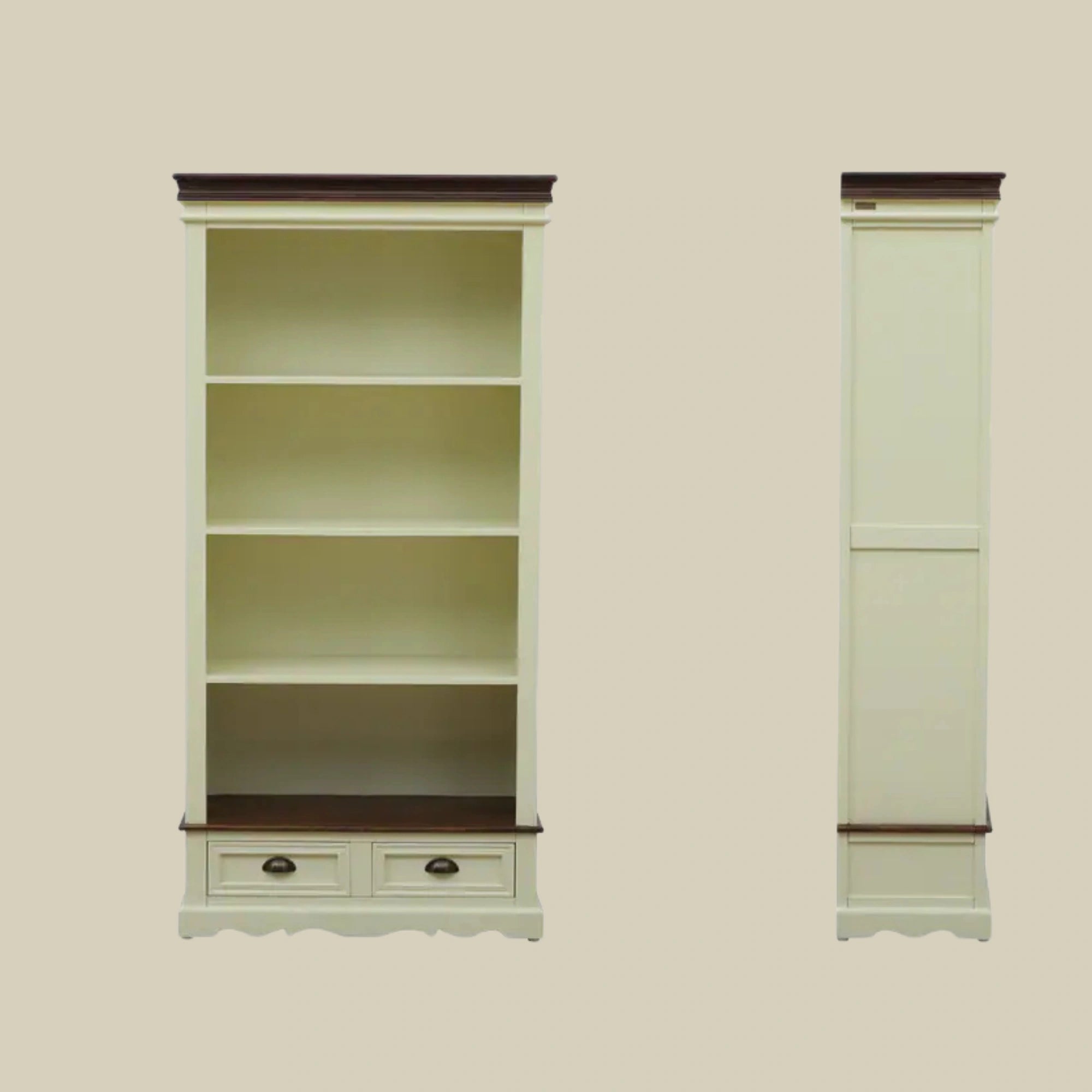 71" Solid Wood Bookshelf in Elegant Tulip Finish