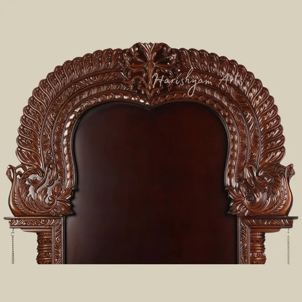 71'' Super Large Thiruvachi Wooden Temple Frame For Hindu Idols