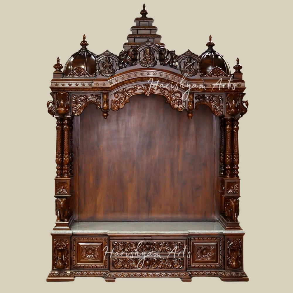 72" Handmade Teak Wood Pooja Mandir