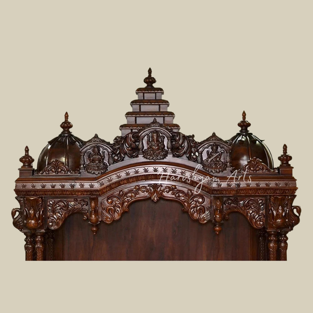 72" Handmade Teak Wood Pooja Mandir