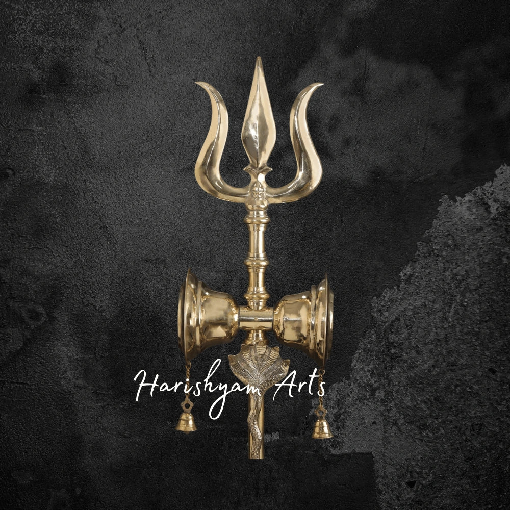 79" Elegant Brass Trishul for Spiritual Vibes