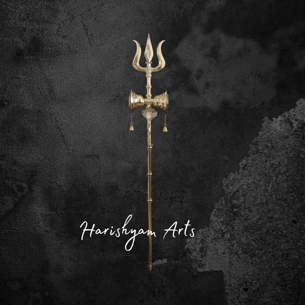 79" Elegant Brass Trishul for Spiritual Vibes
