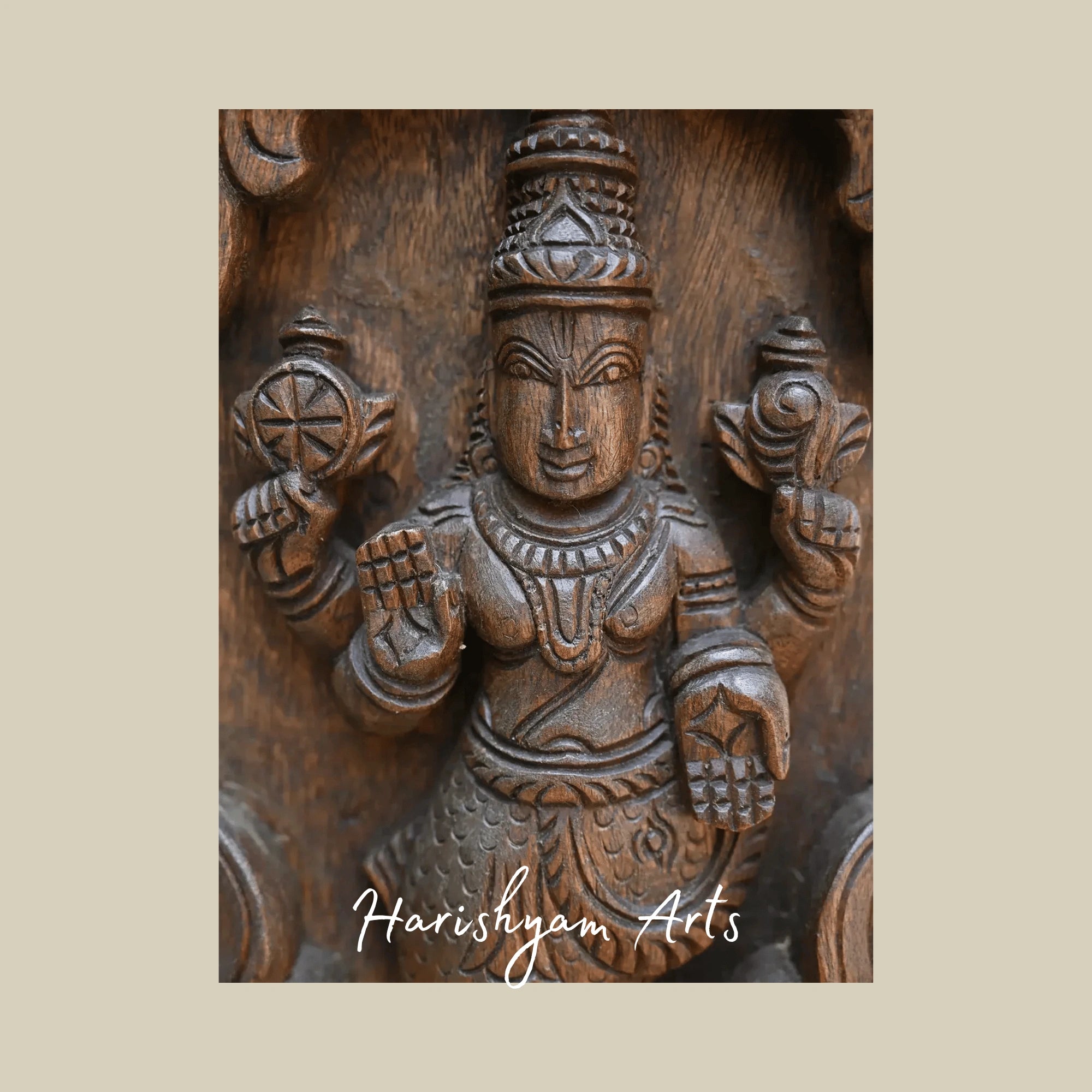 78" Dashavatar Wooden Wall Panel – Ten Incarnations of Lord Vishnu | Traditional Hindu Art