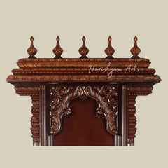81" Large Teak Wood Puja Temple with Drawers