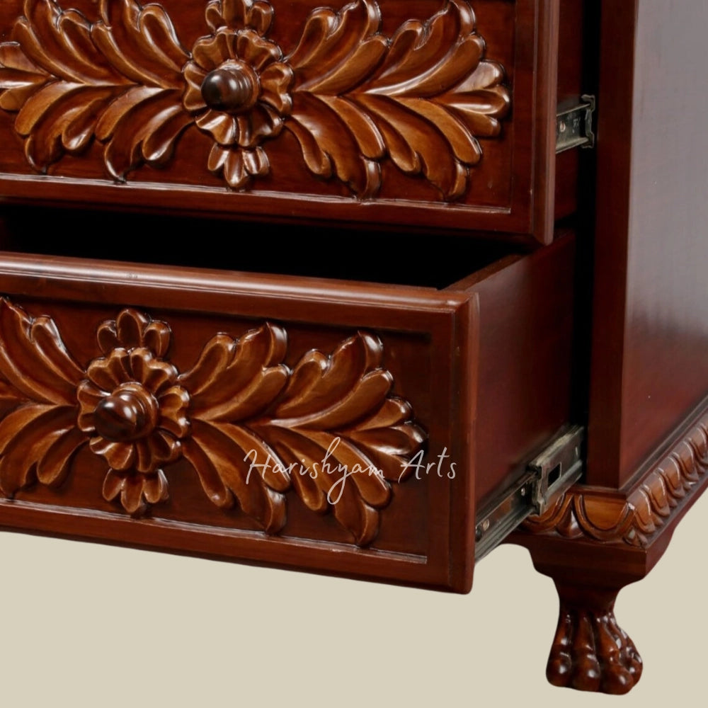 81" Large Teak Wood Puja Temple with Drawers