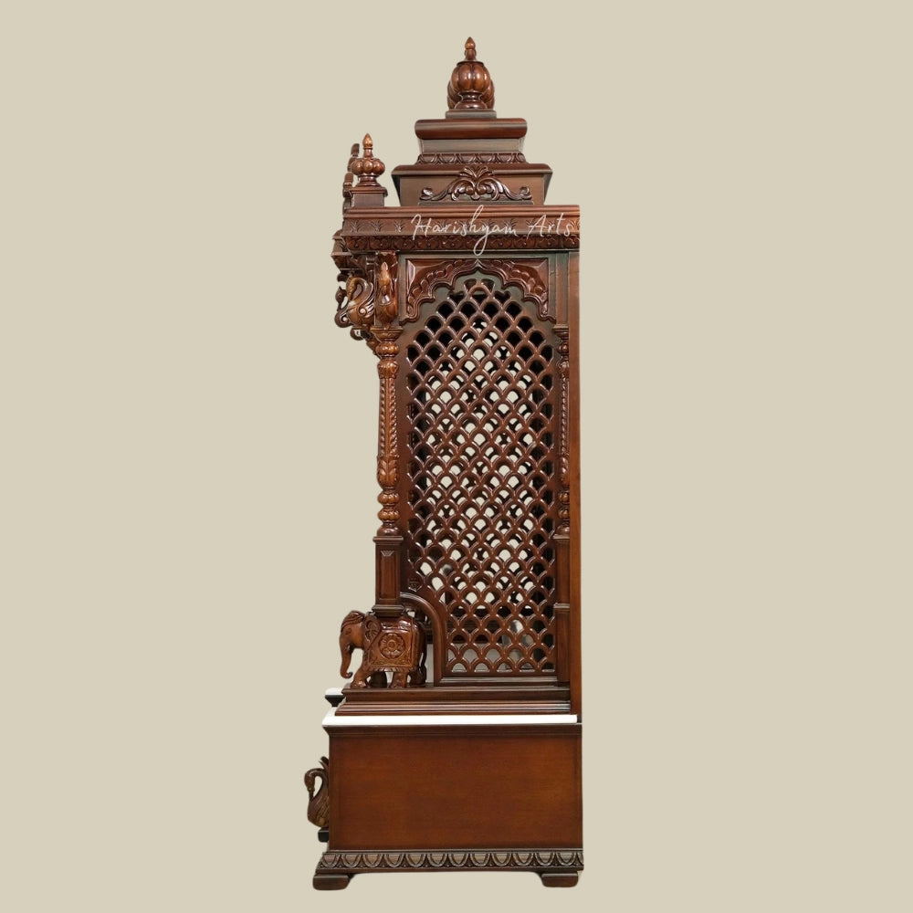 85" Teak Wood Pooja Mandir