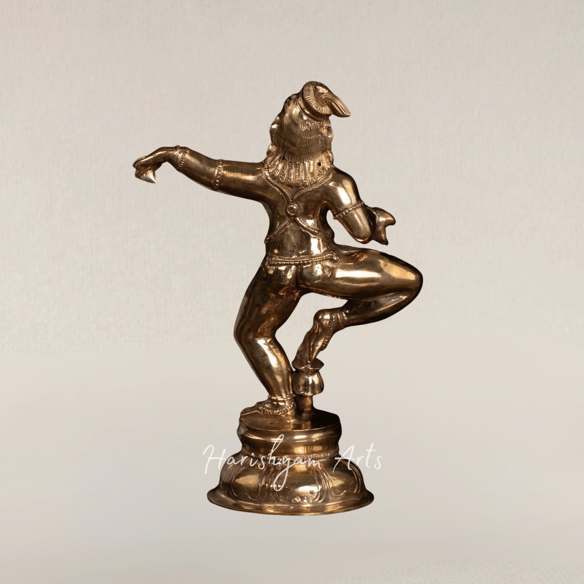 8" Dancing Baby Krishna Laddoo Gopal Panchaloha Bronze Divine Idol
