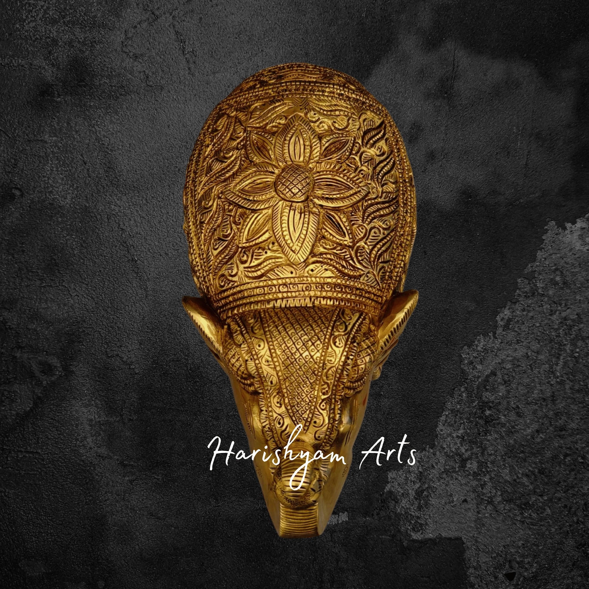 8" Royal Brass Elephant Figurine for Luxurious Interiors