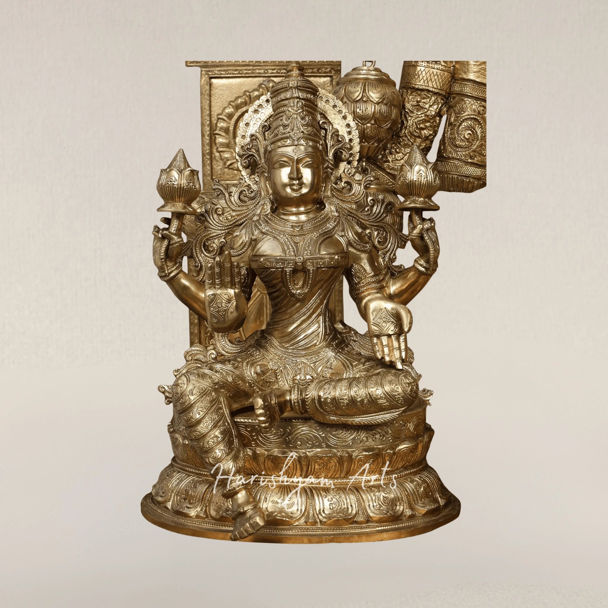 96" Grand Tirupati Balaji Panchaloha Bronze Idol with Dashavatara Base Carvings