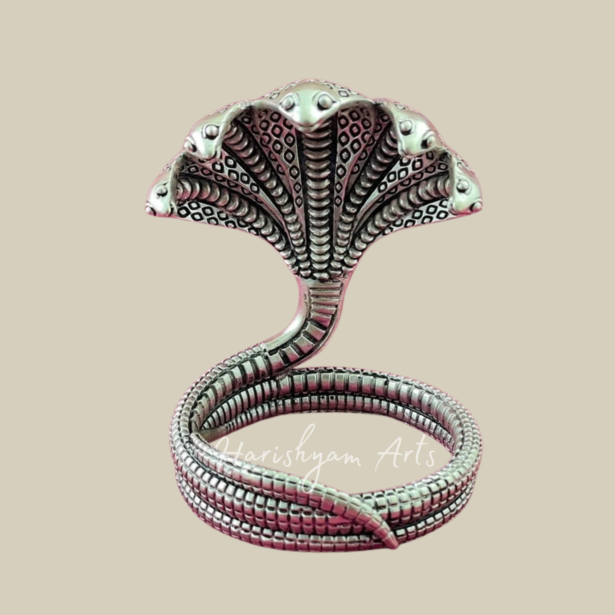 Antique Finish Naga 925 Silver Hindu Deity Idol