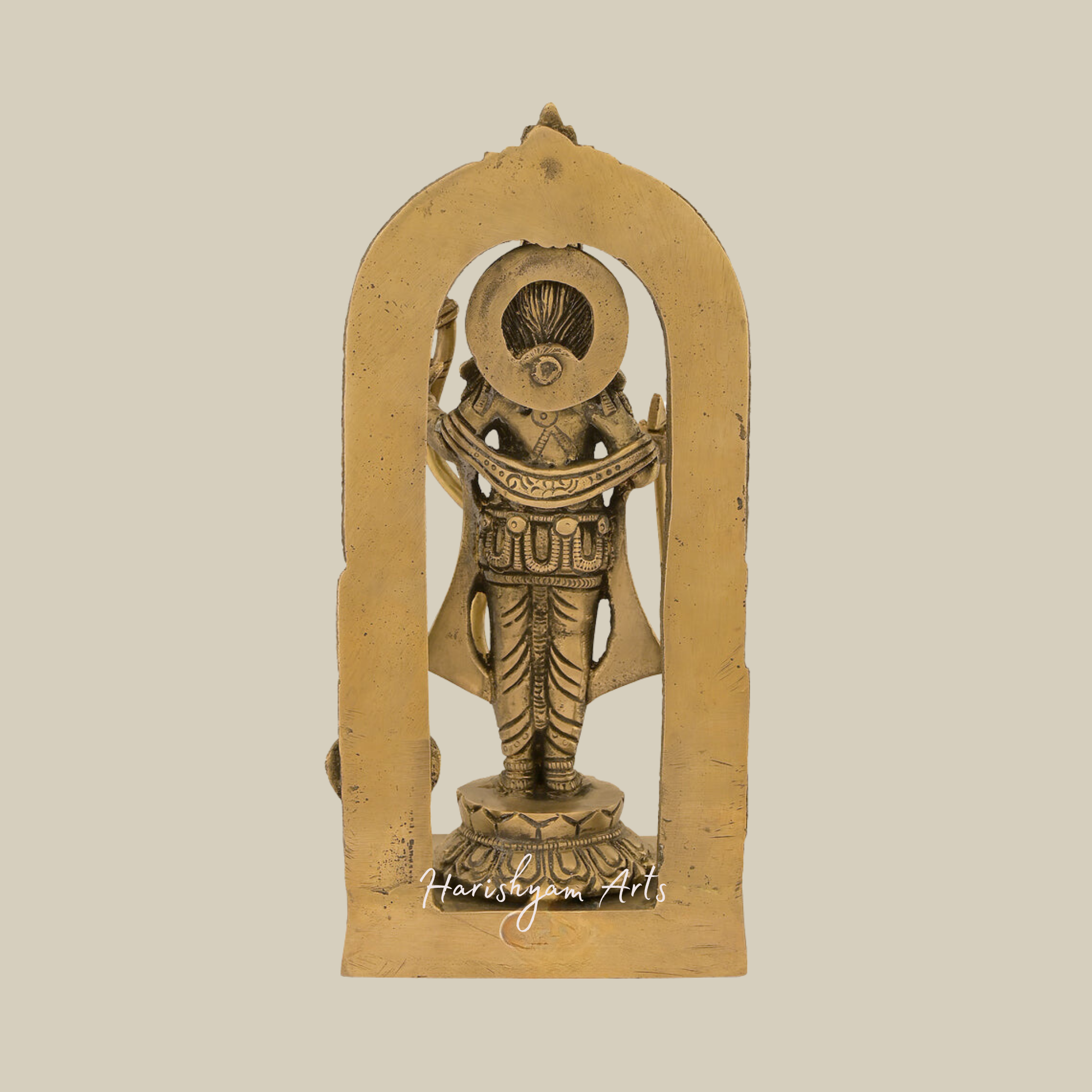 9" Ayodhya Ram Lalla Murti in Brass for Home & Decor3