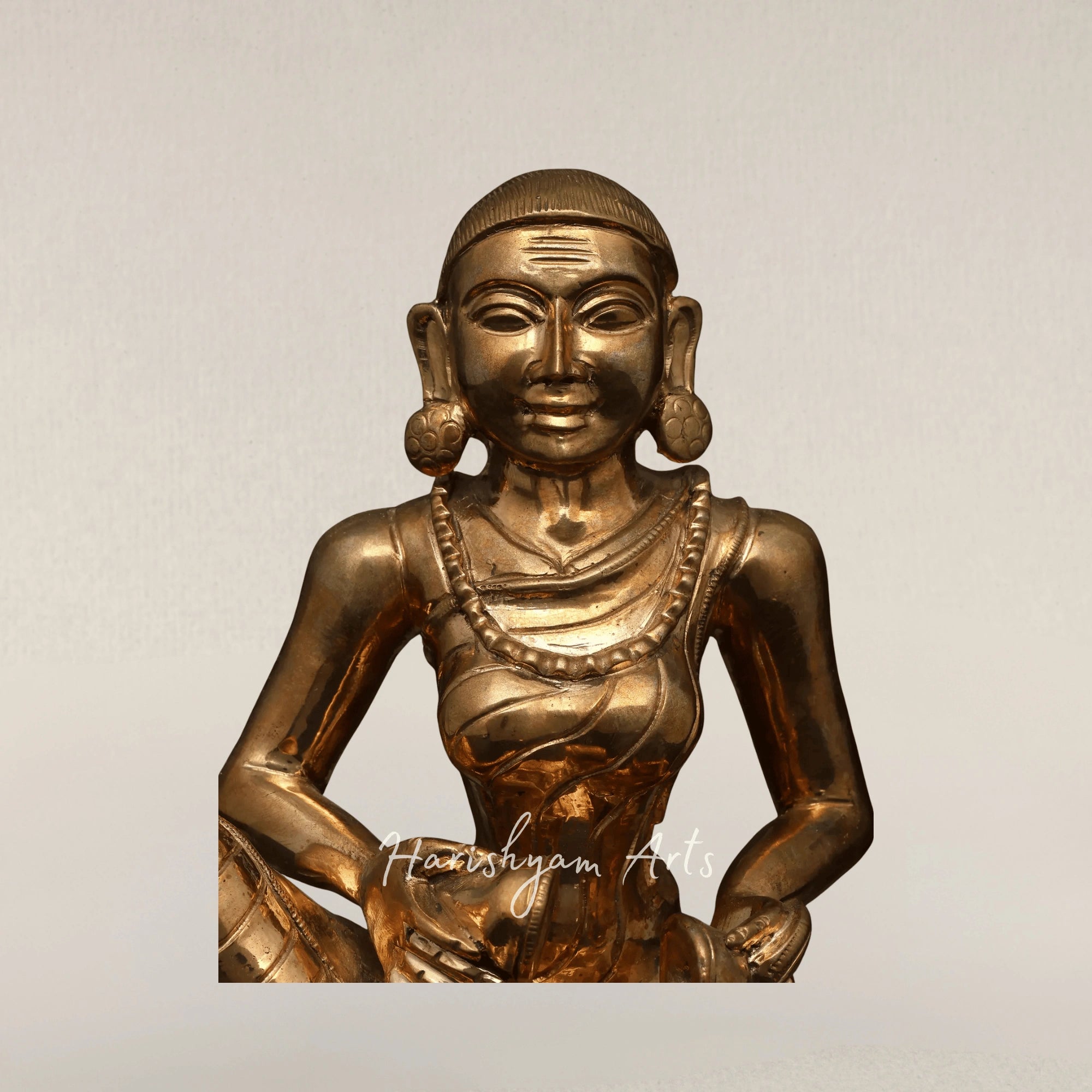 9" Karaikkal Ammaiyar Sacred Bronze Sculpture of the Revered Nayanmar Woman Saint