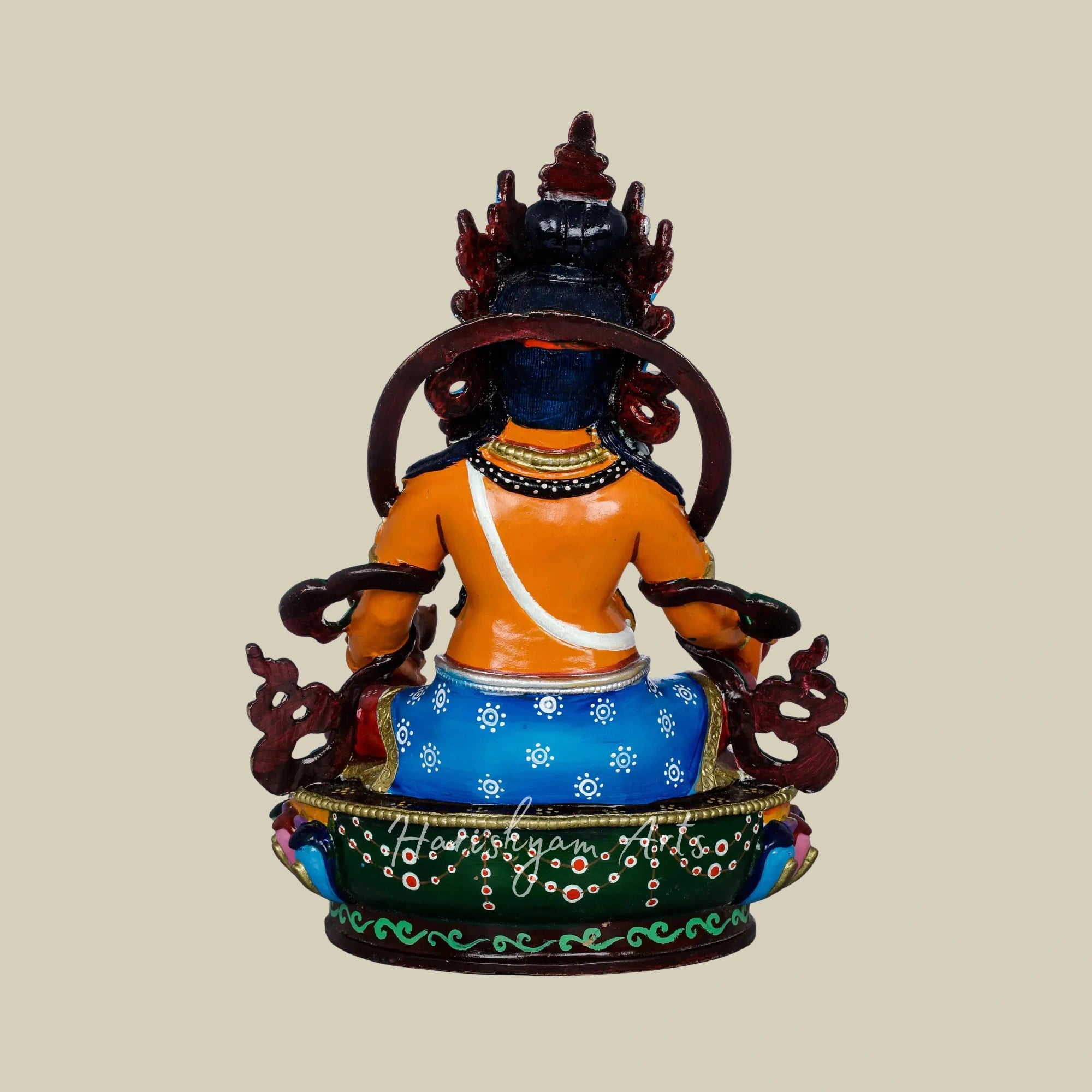 9" Prosperity Lord Kubera Copper Statue Handcrafted in Nepal