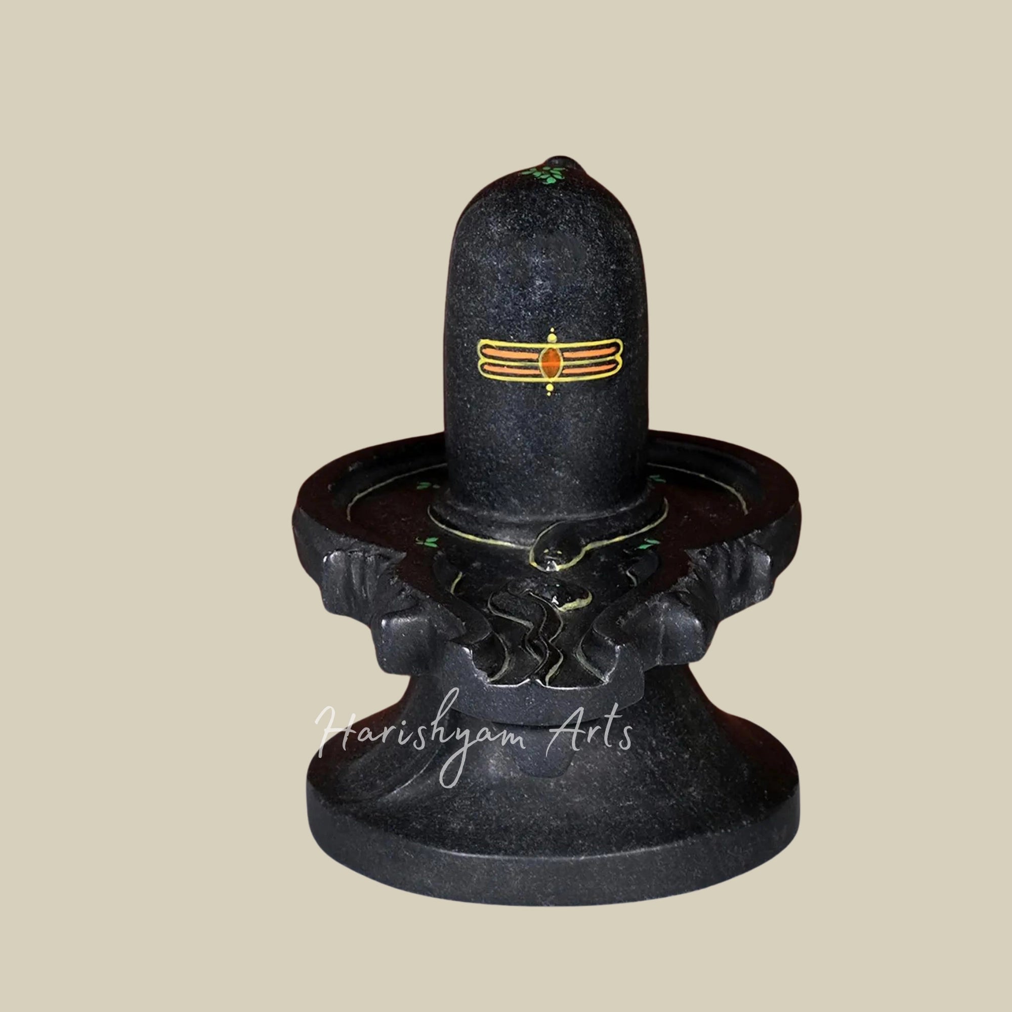 9" Shivling Idol in Marble Shiva Lingam1