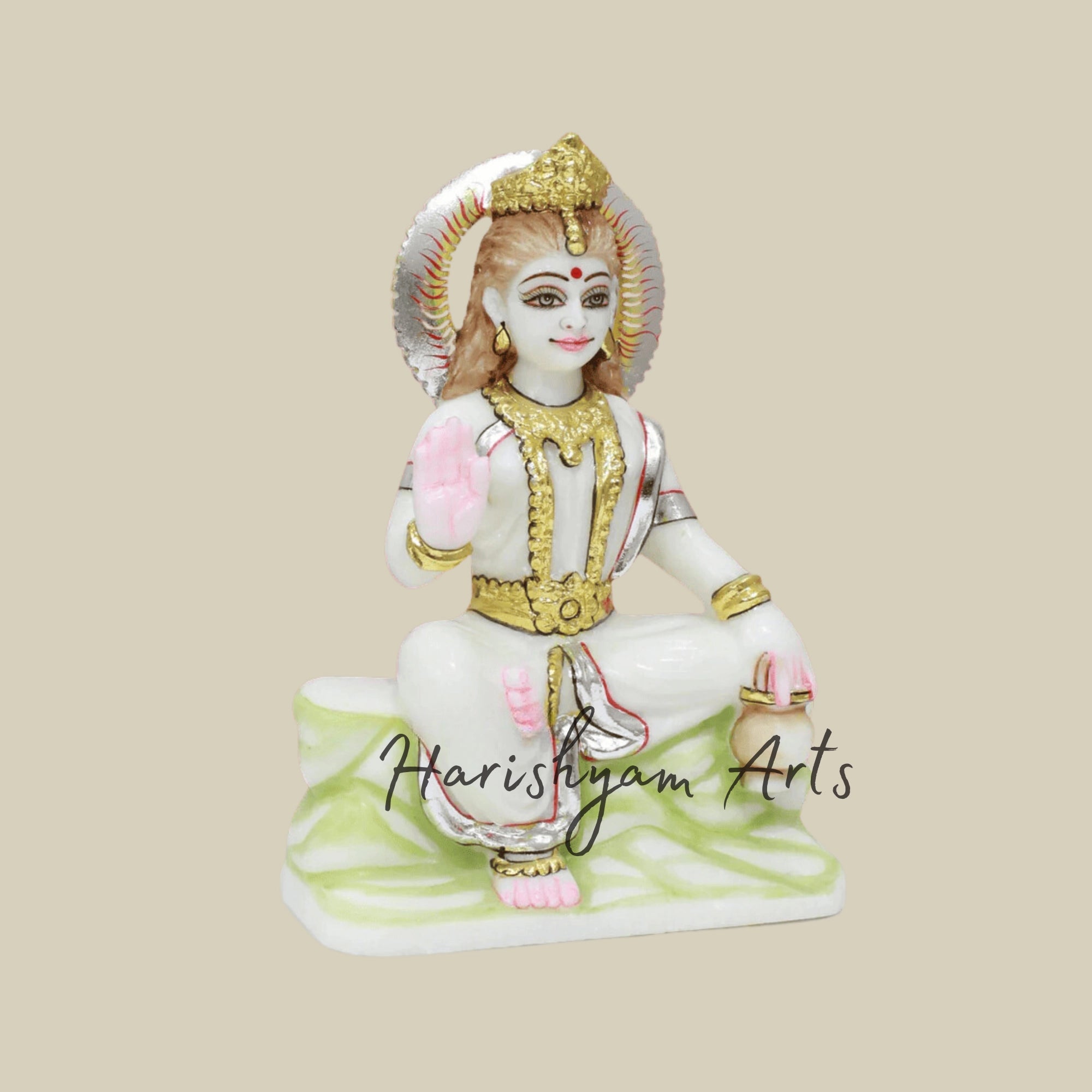 9 inches Small Makrana Marble Parvati Maa Statue