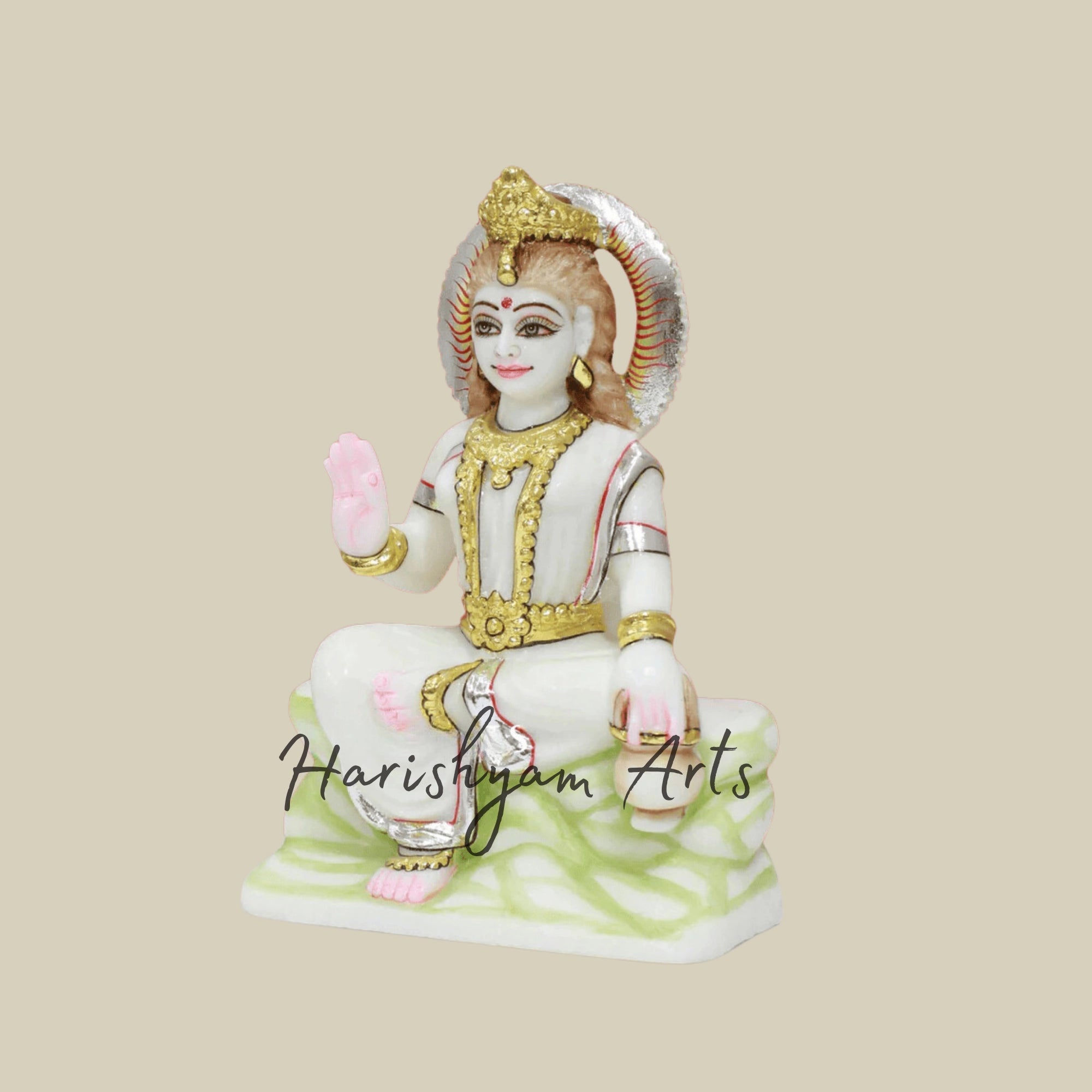 9 inches Small Makrana Marble Parvati Maa Statue1