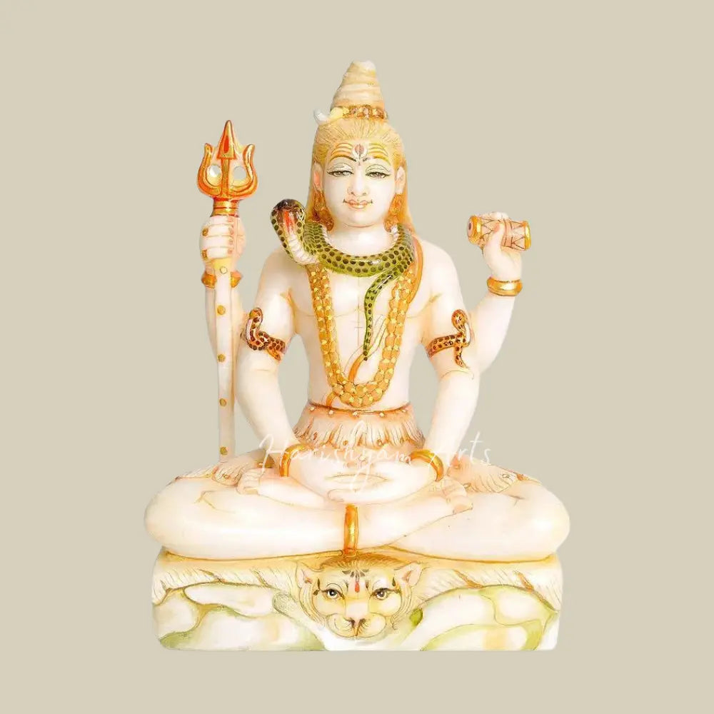 9" Marble Shiva Moorti for Home temple