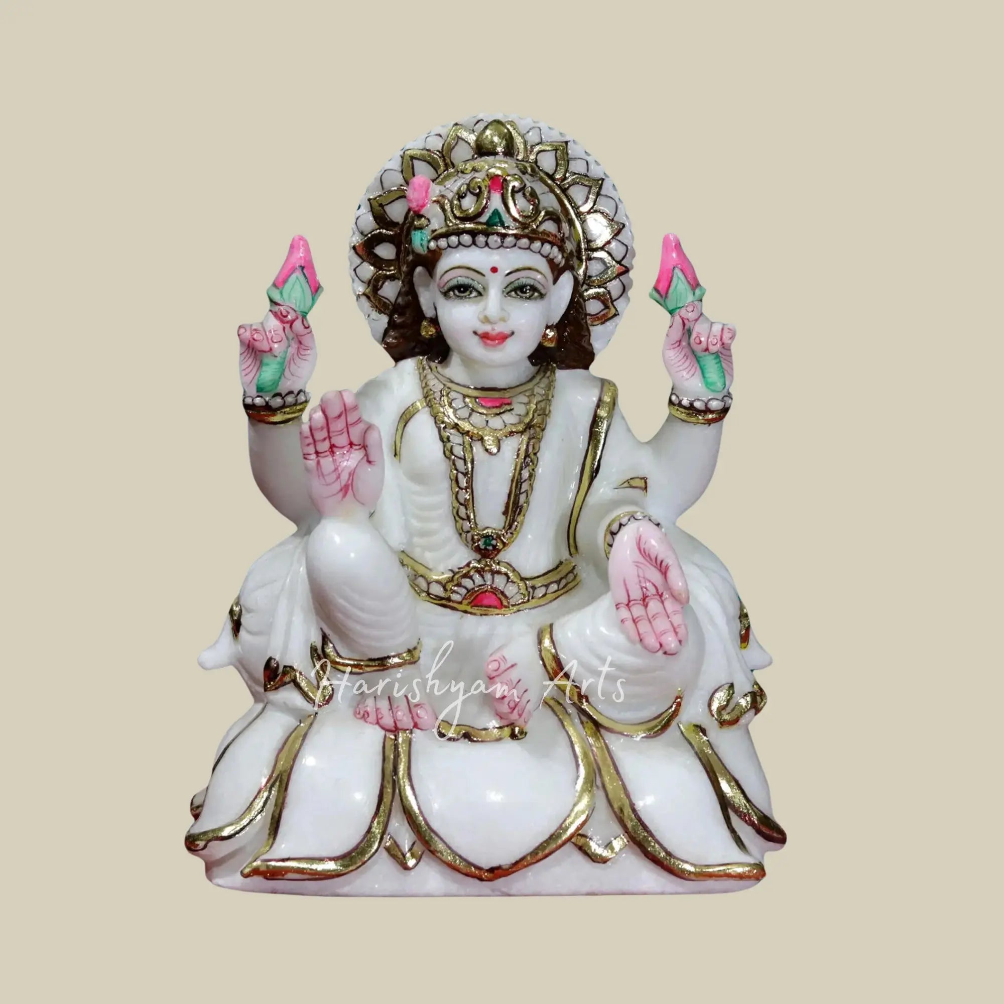 9 inchess Devi Lakshmi Marble Deity