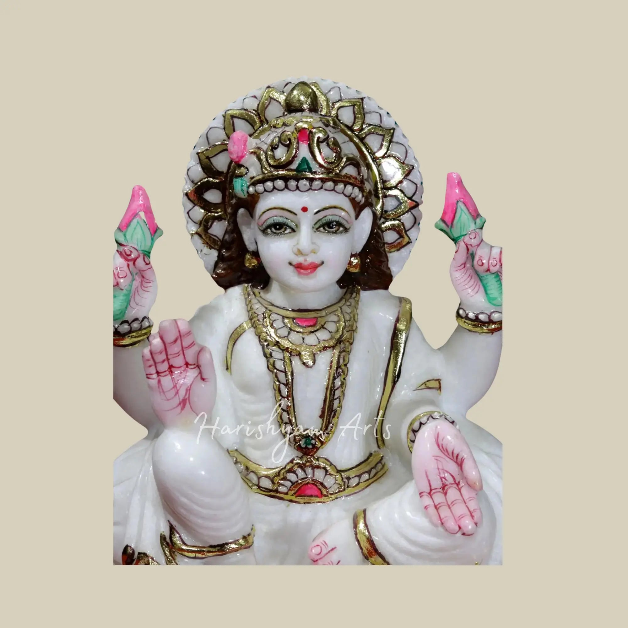 9 inchess Devi Lakshmi Marble Deity 1