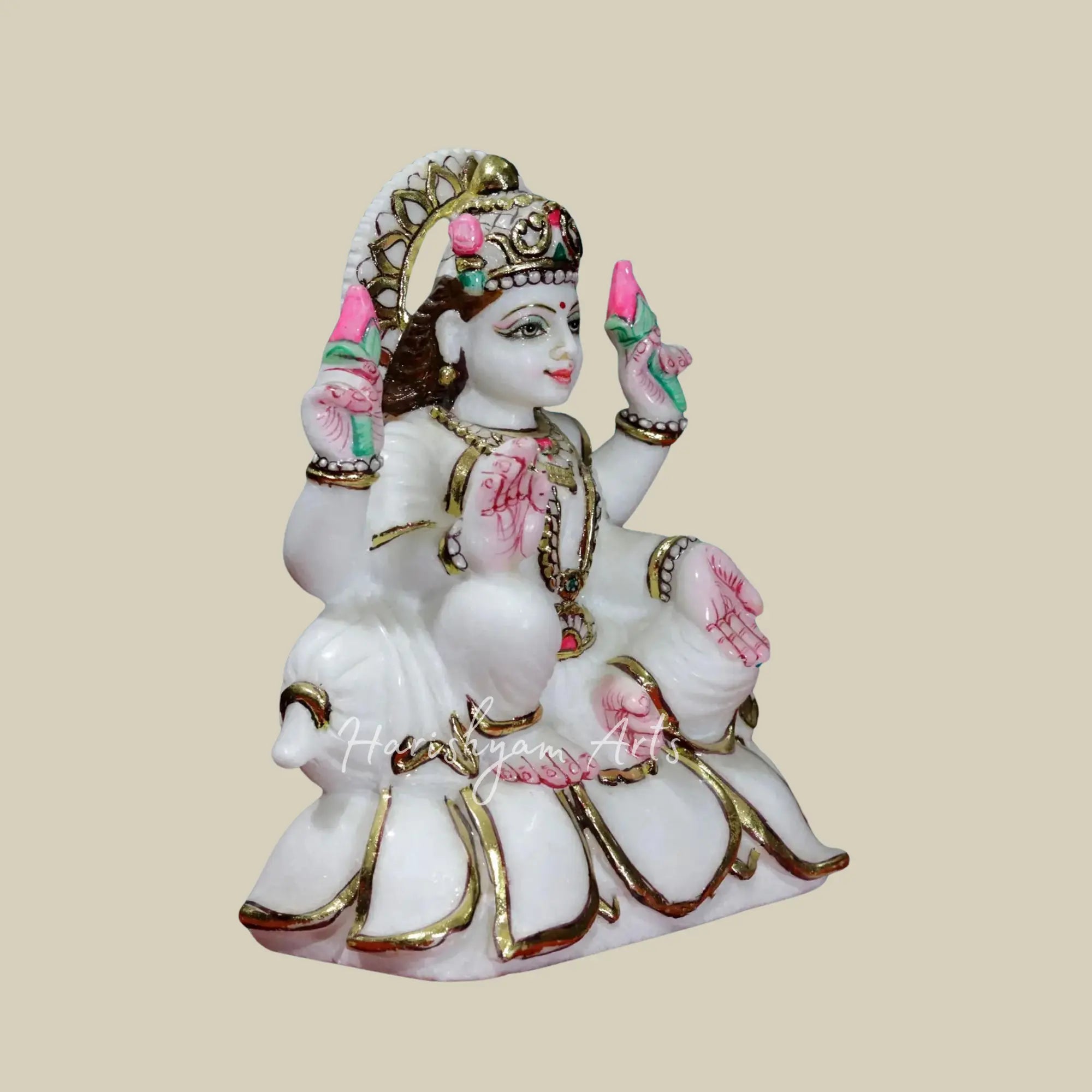 9 inchess Devi Lakshmi Marble Deity 2