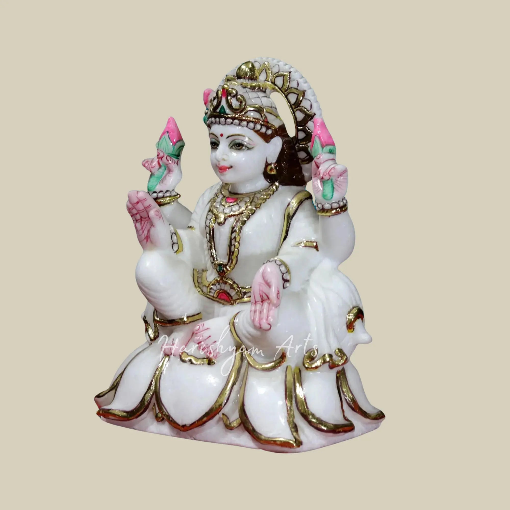 9 inchess Devi Lakshmi Marble Deity 3