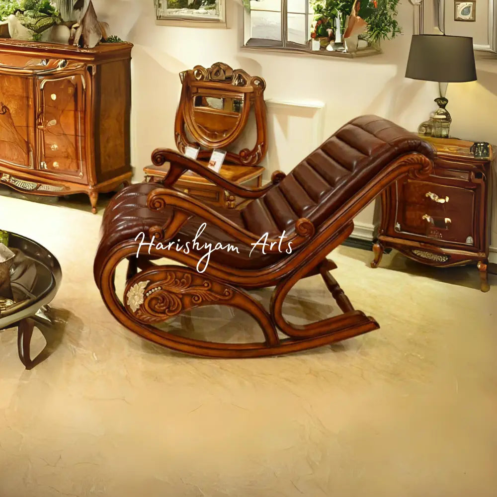 Antique Sheesham Wood Rocking Chair