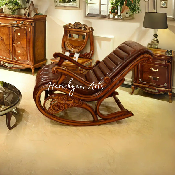 Antique Sheesham Wood Rocking Chair