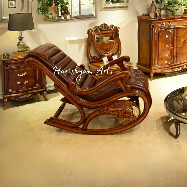 Antique Sheesham Wood Rocking Chair