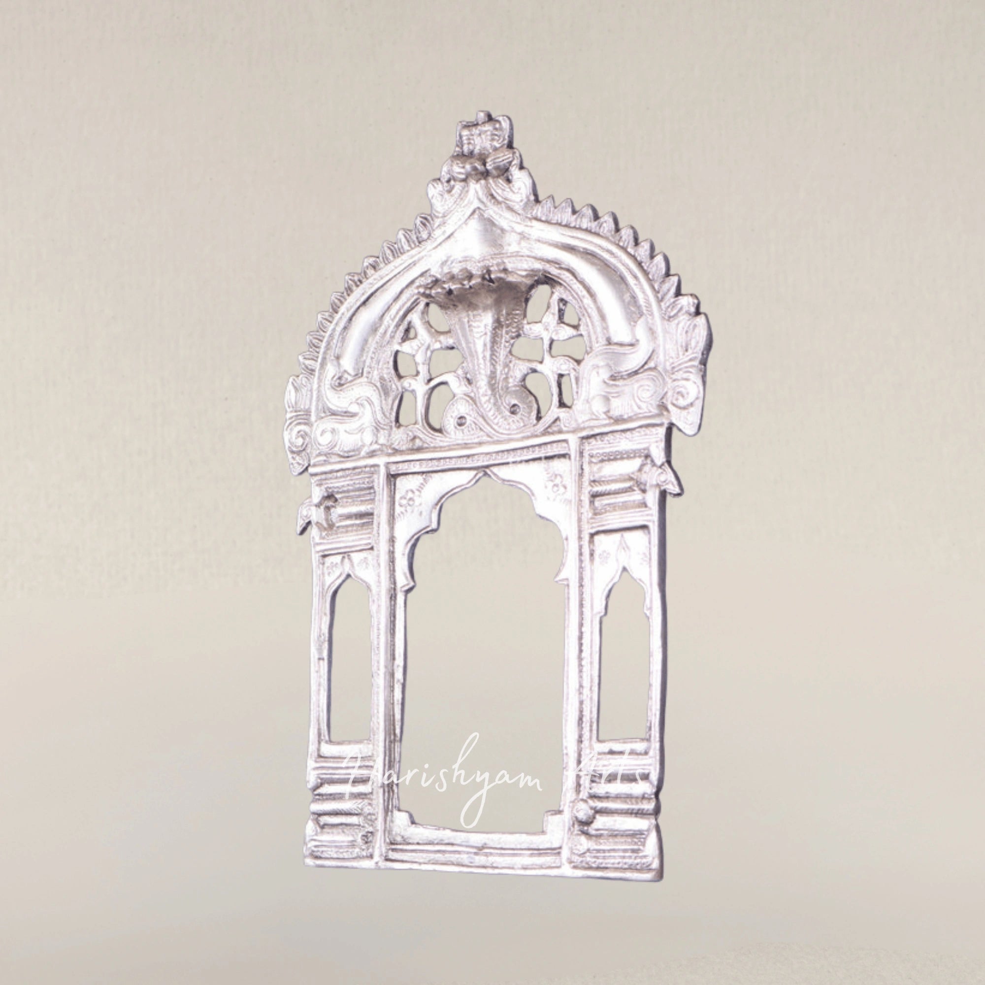 Artisan Made Brass Silver Coated Prabhavali Hanging Decor