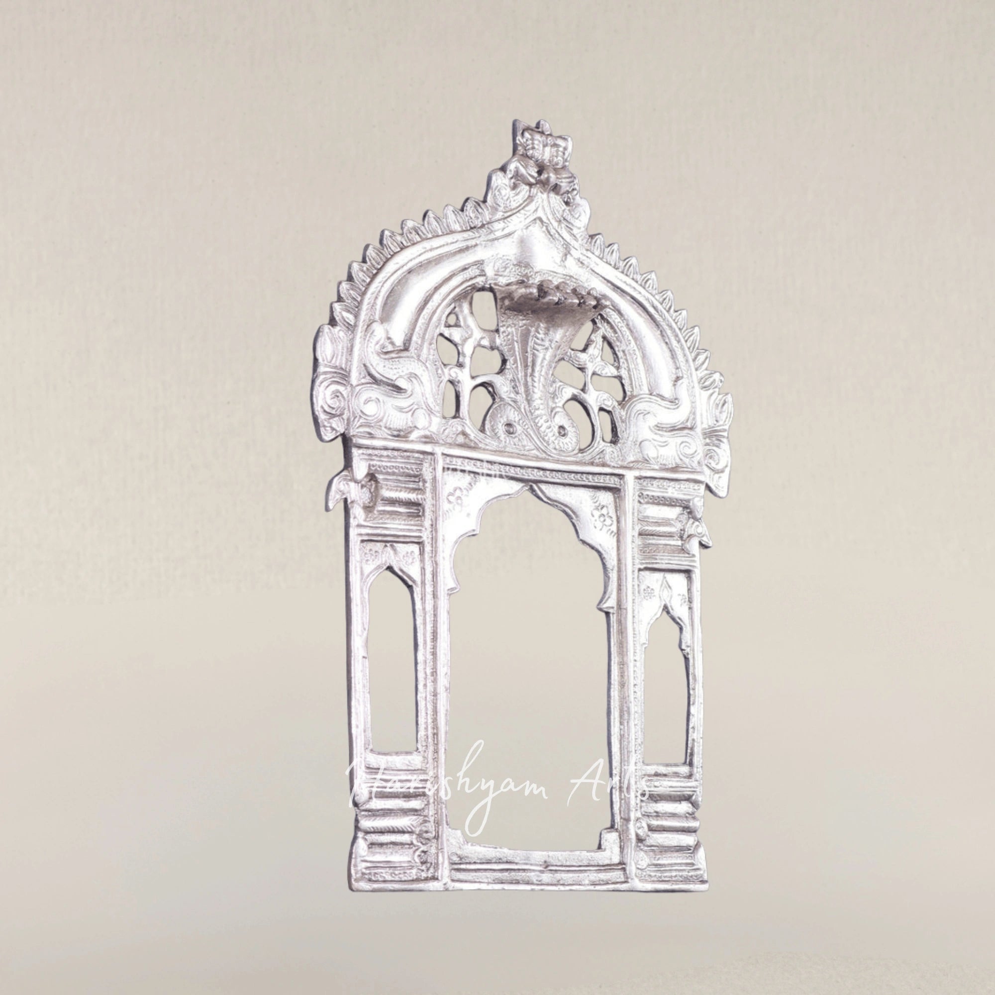 Artisan Made Brass Silver Coated Prabhavali Hanging Decor