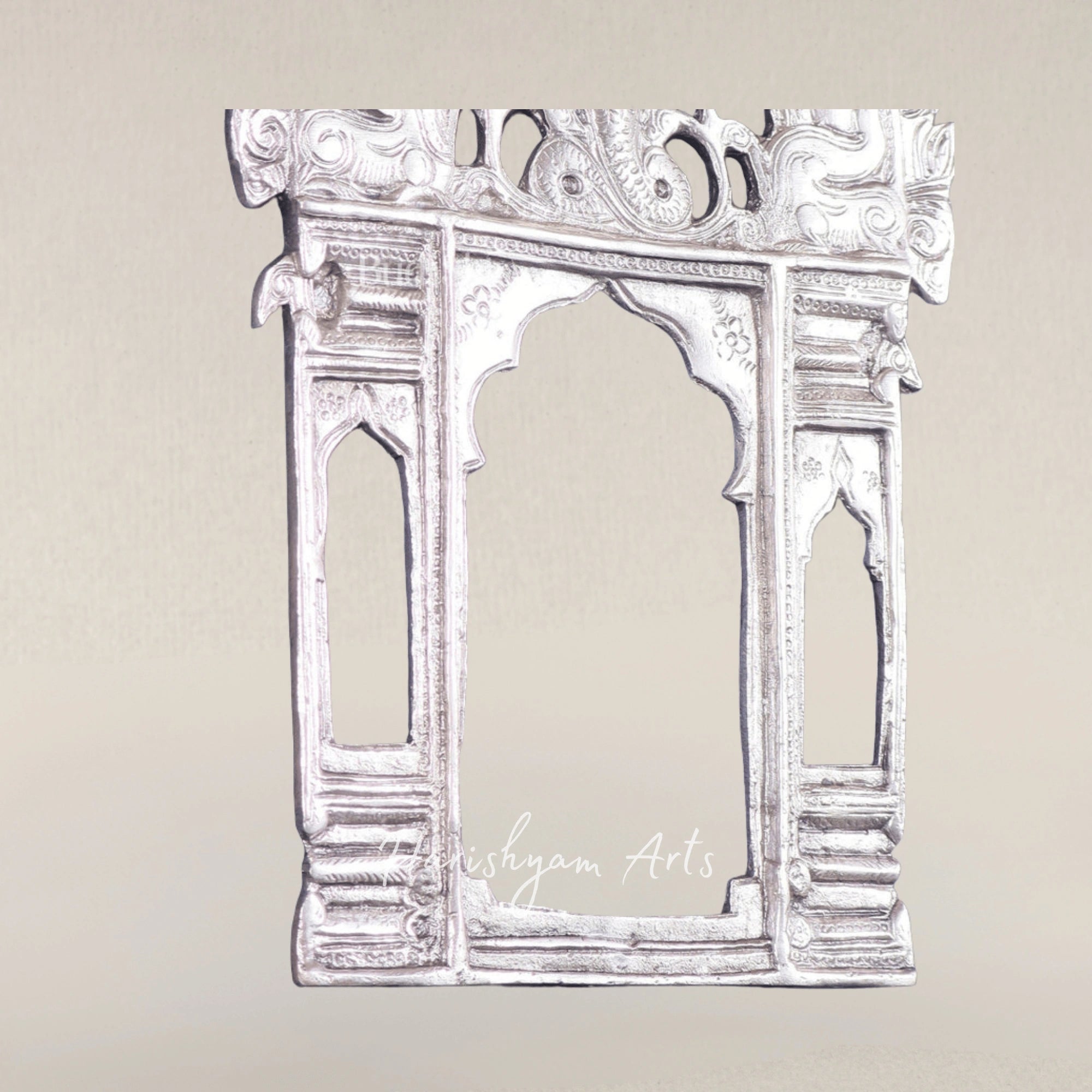 Artisan Made Brass Silver Coated Prabhavali Hanging Decor