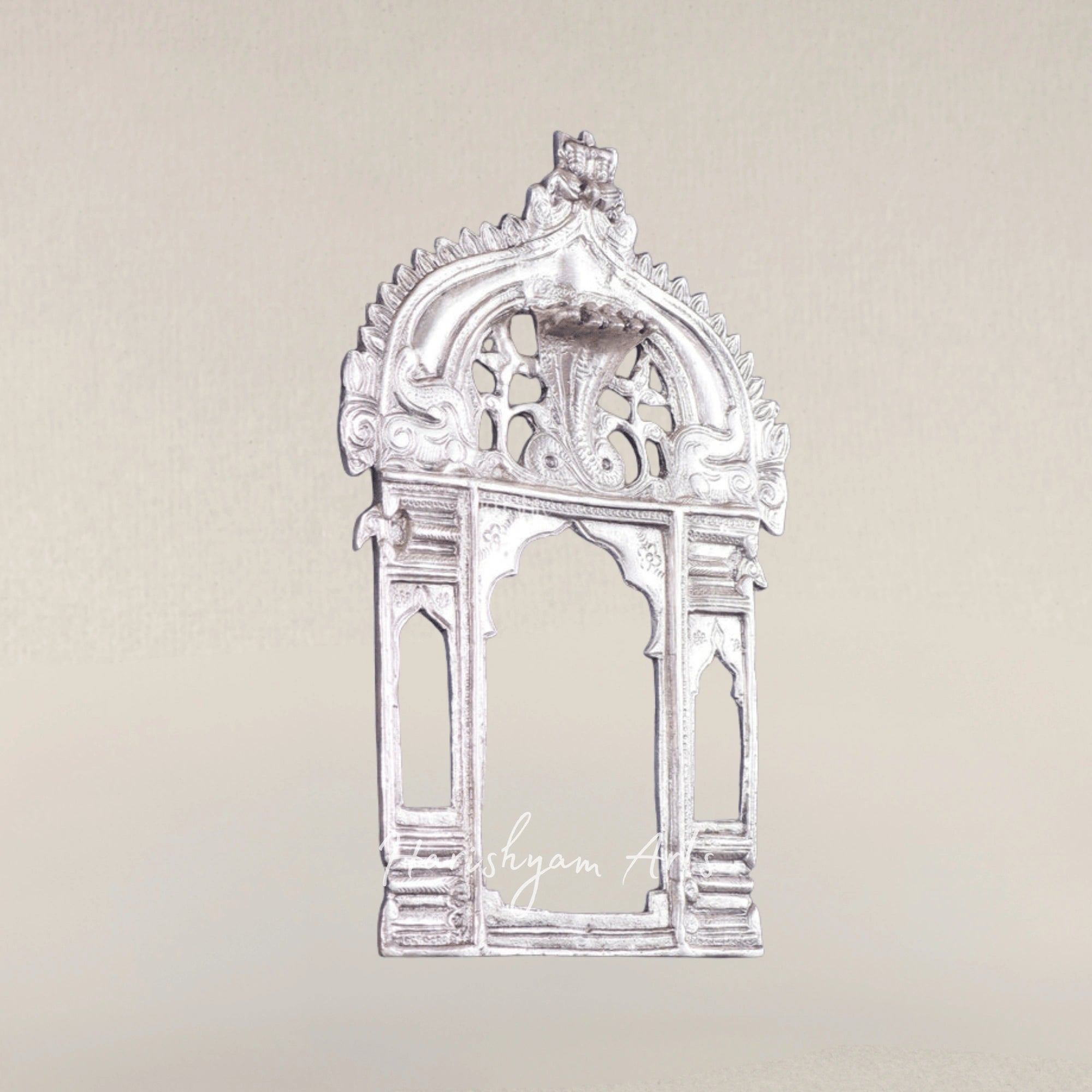 Artisan Made Brass Silver Coated Prabhavali Hanging Decor