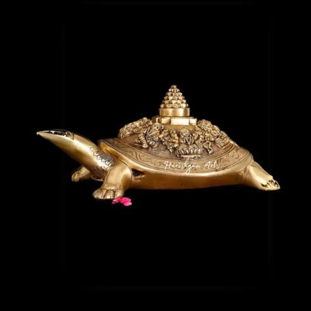 Auspicious Aegis 6 Inch Brass Tortoise Yantra