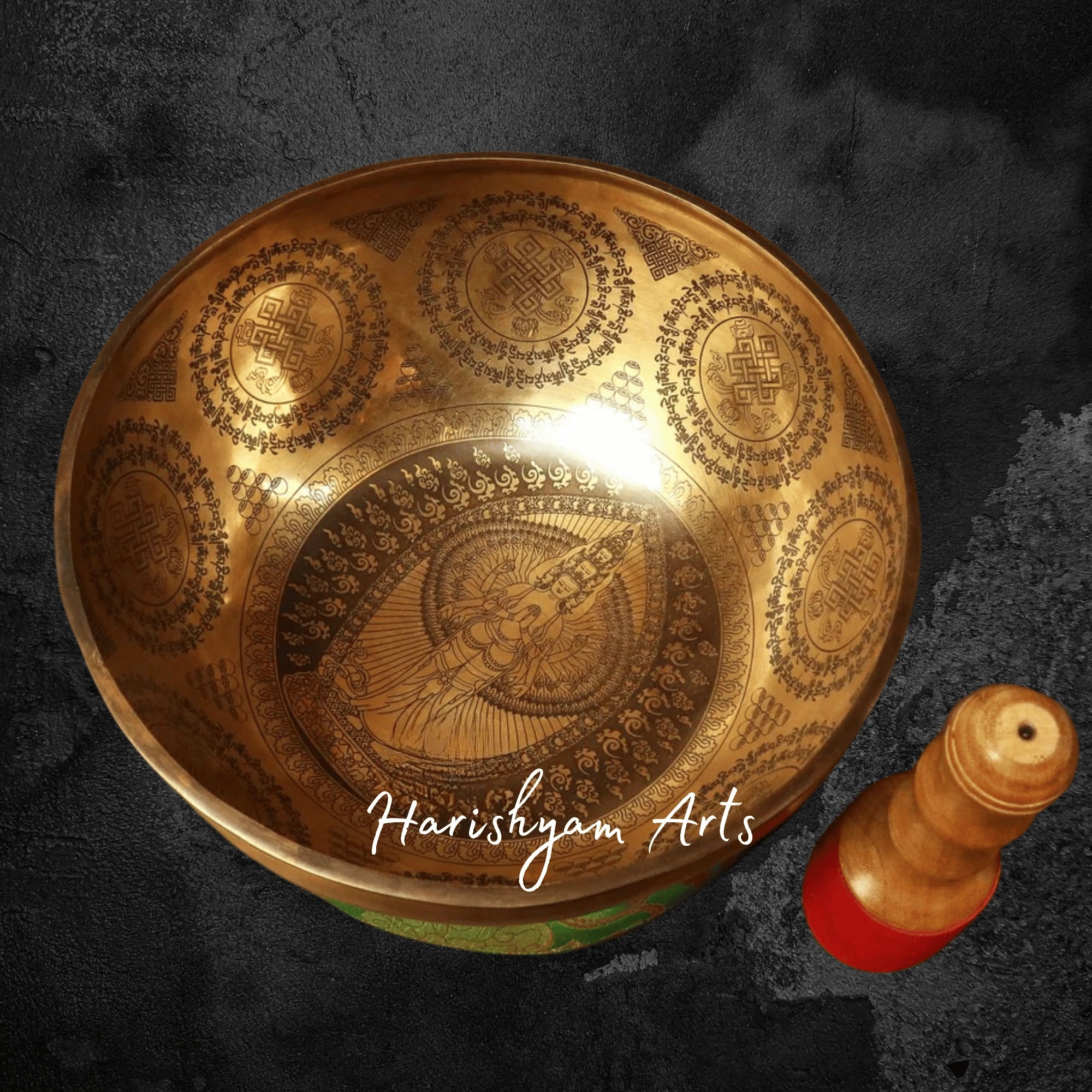 Avalokiteshvara Tibetan Sound Bowl Handmade for Compassion Practice